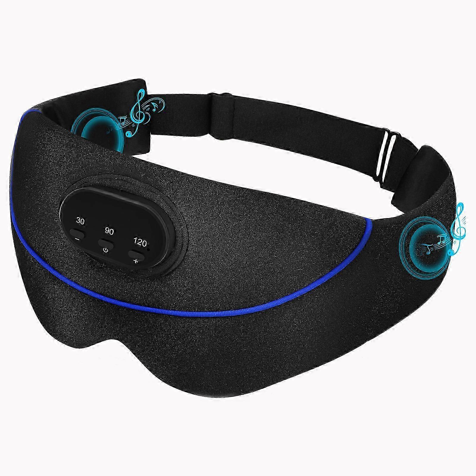 Wireless Bluetooth 5.4 Sleep Mask Eye Mask with Noise Reduction Music Function Blackout Comfortable Sleep