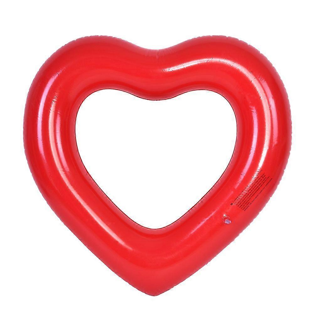 Red Lovely Heart shaped Inflatable Swim Swimming Pool Float Ring Toy for Kids Adults