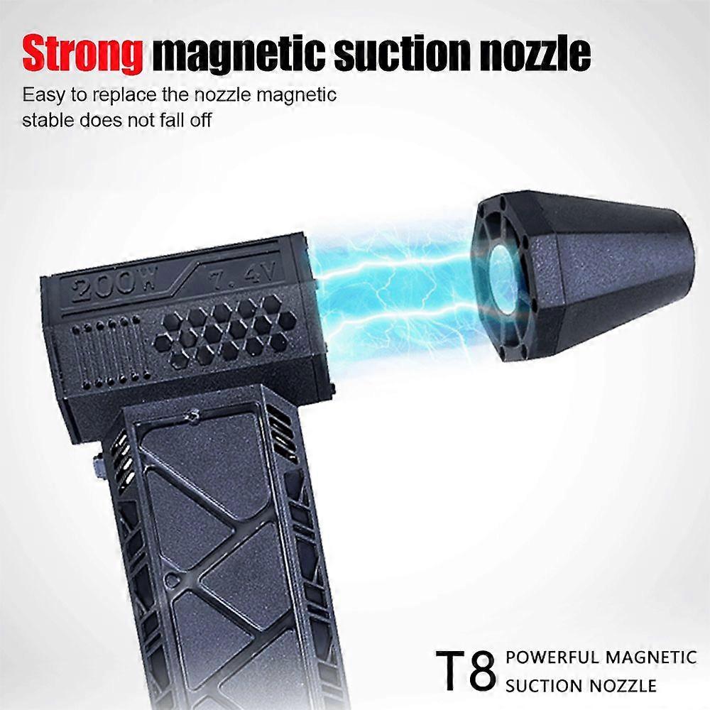 Electric Air Duster 130000RPM Compressed Air Duster Speed Adjustable Turbo Fan Built-in 2x1300mAh Rechargeable Battery Cordless Portable Jet Dry Blowe