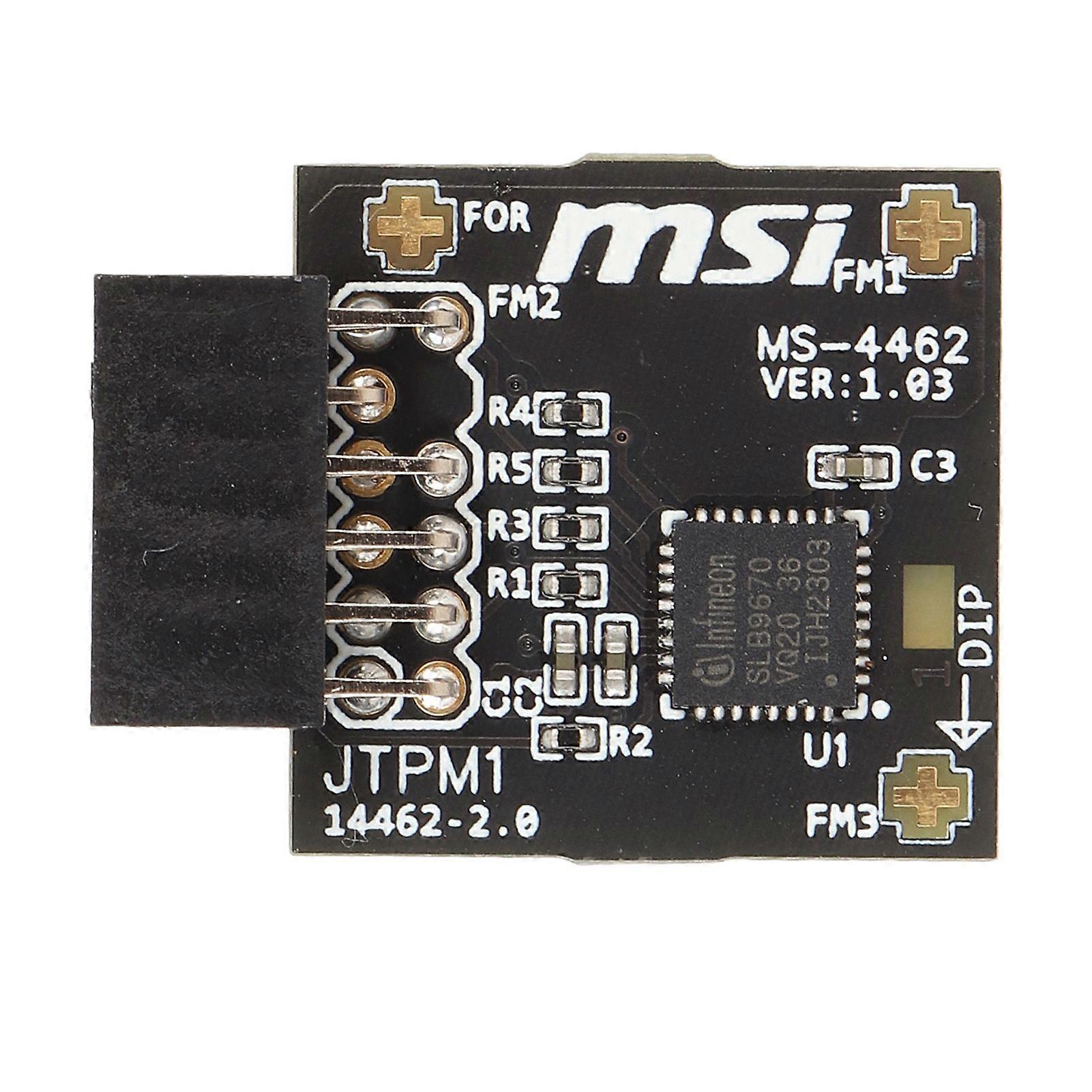 Μονάδα TPM2.0 Μονάδα TPM SPI 12 ακίδων με αυτόνομη μονάδα ασφαλείας SLB 9670 για μητρικές MSI για Windows 10 11