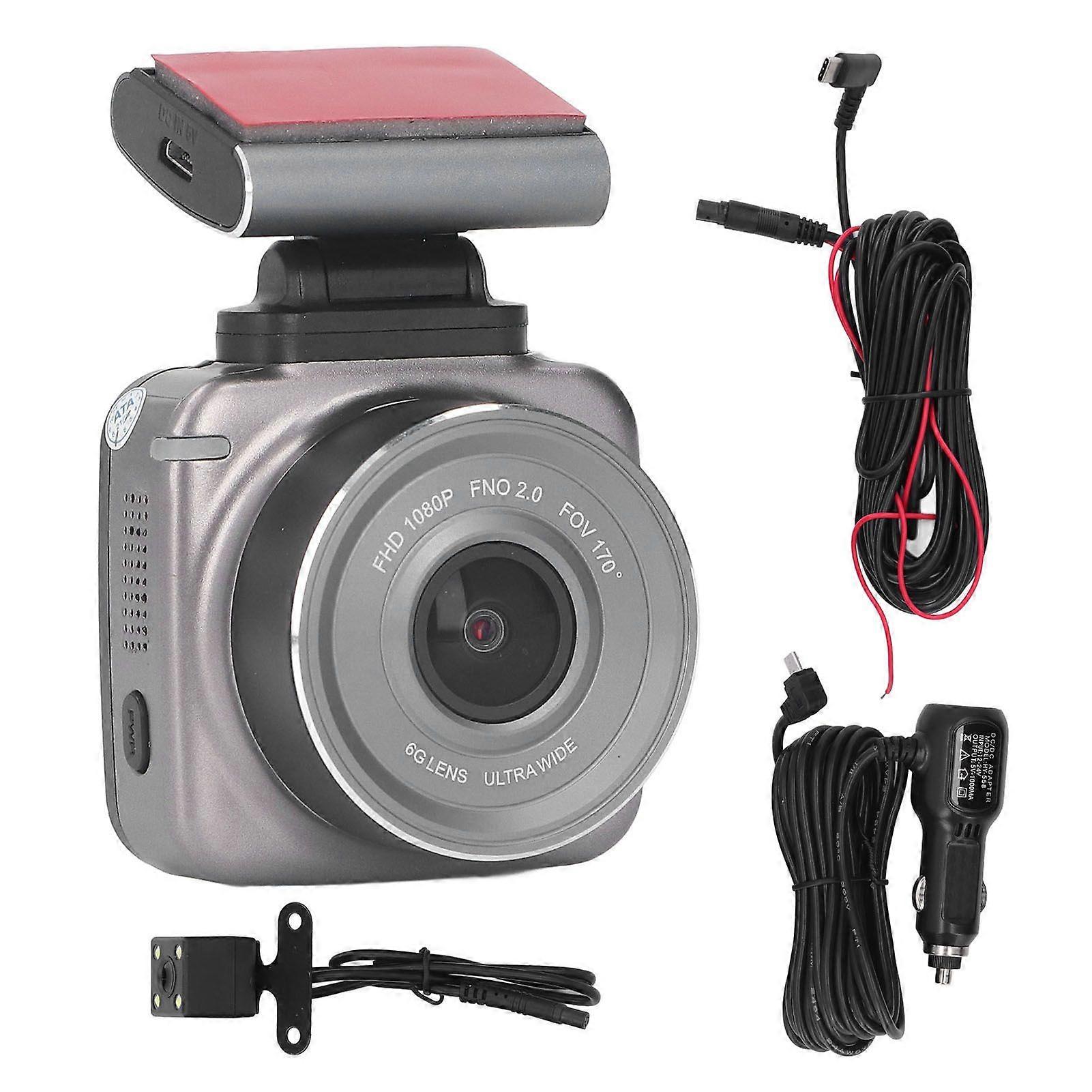 2K Driving Recorder HD Night Vision Vehicle Recorder Dual Lens Loop Recording Driving Recorder