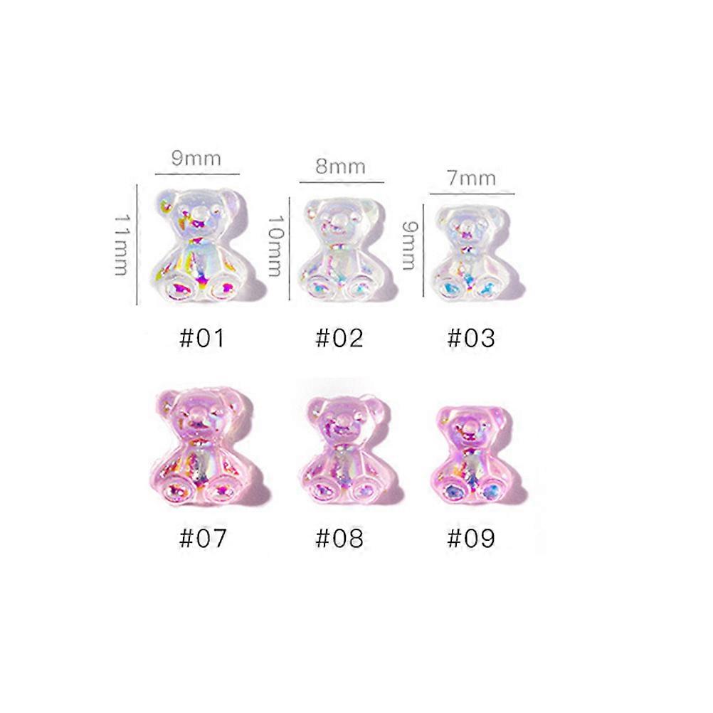 Kawaii Nail Charms 48Pcs Resin Nail Charms Nail Decorations 1.1X0.9Cm Perfect For Nail Art Creation And DIY Nail Art