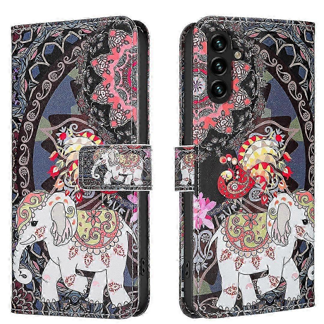For Samsung Galaxy S24 Fe Case Wallet Stand Pattern Printing Phone Leather Cover