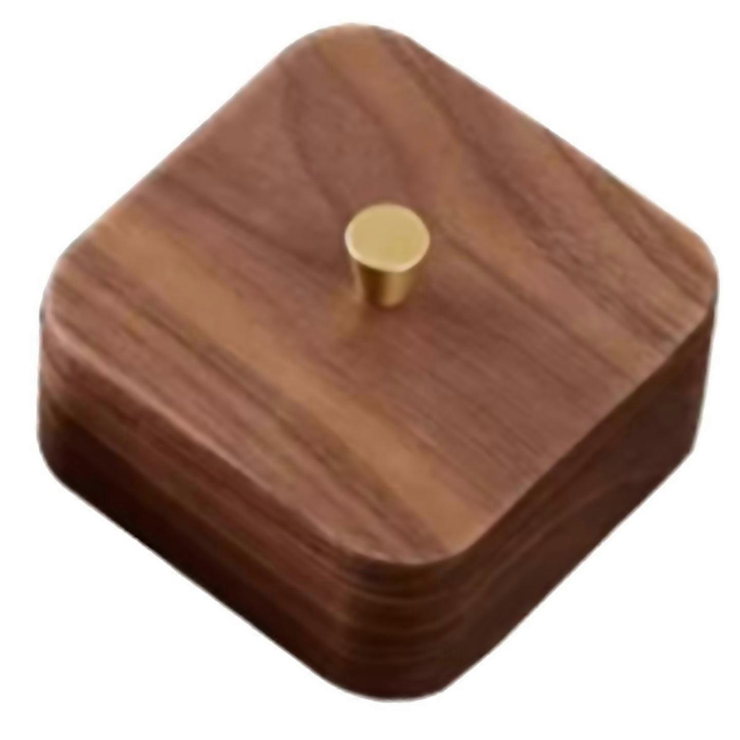 For Solid Wood Toothpickfloss Storage Box With Dustproof
