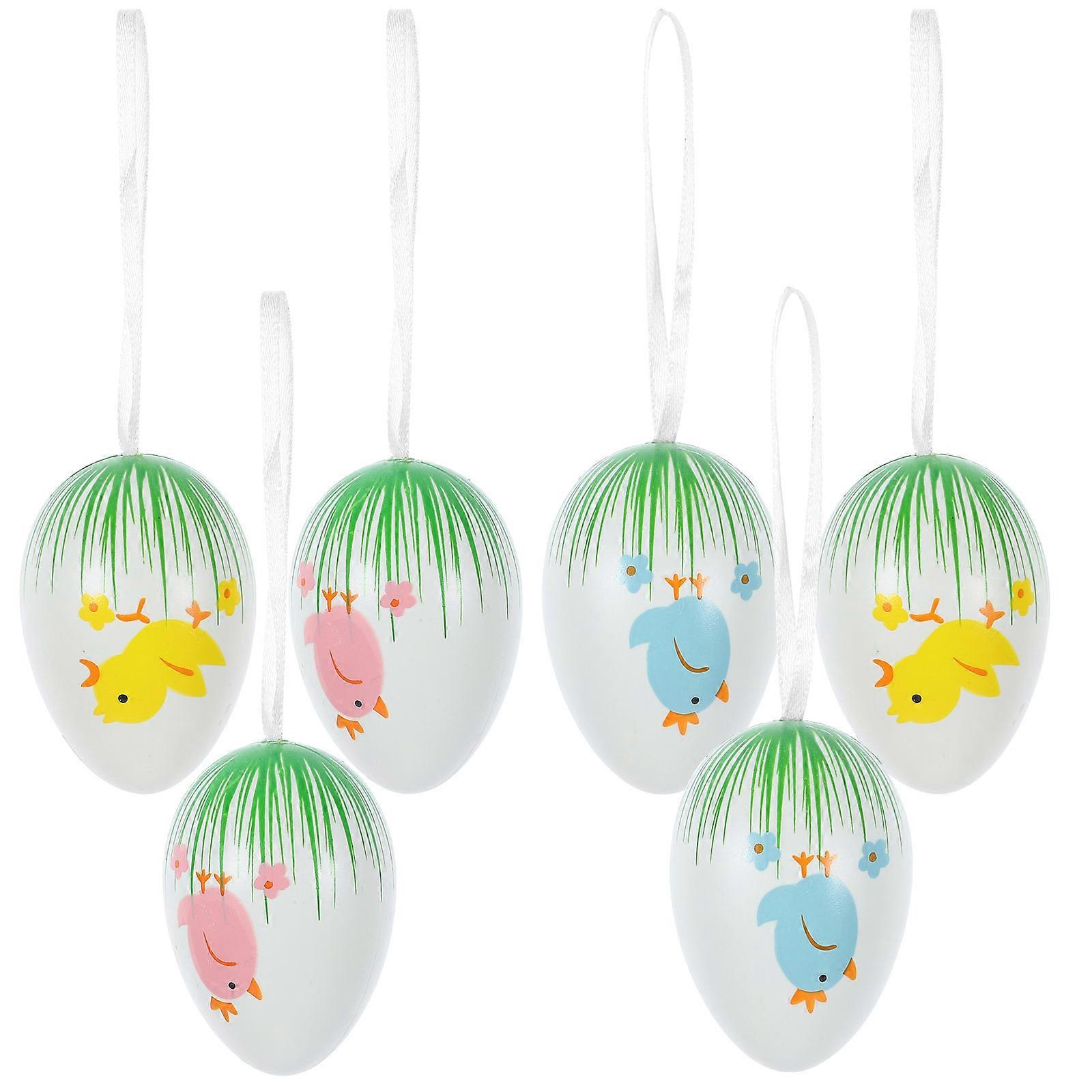 Easter Decor Plastic Egg Ornaments for Hanging 24Pcs Assorted