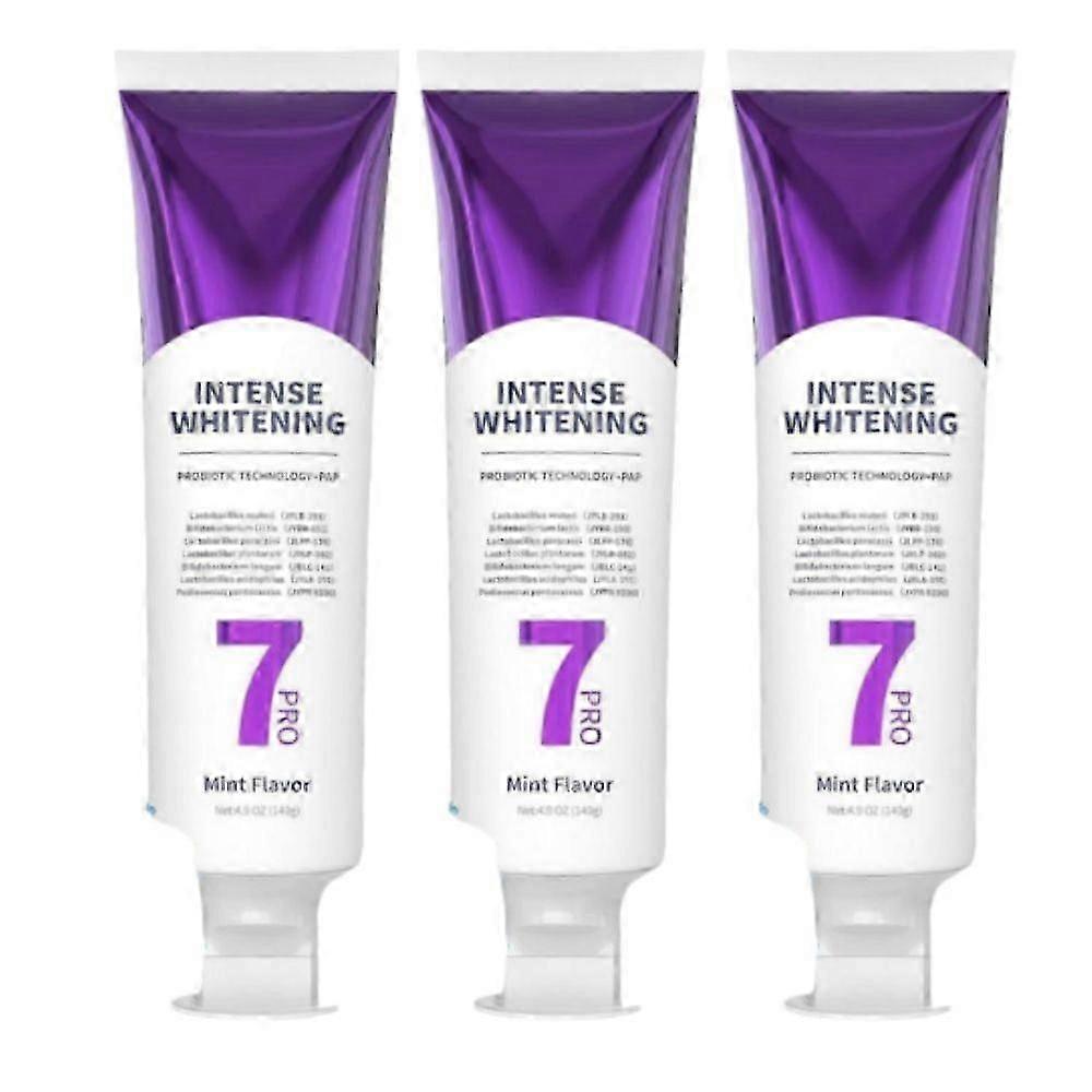 1/2/3x 7-Pro Intensive Toothpaste,Upgrade Natural Whitening Mint for Deep Stain Remover