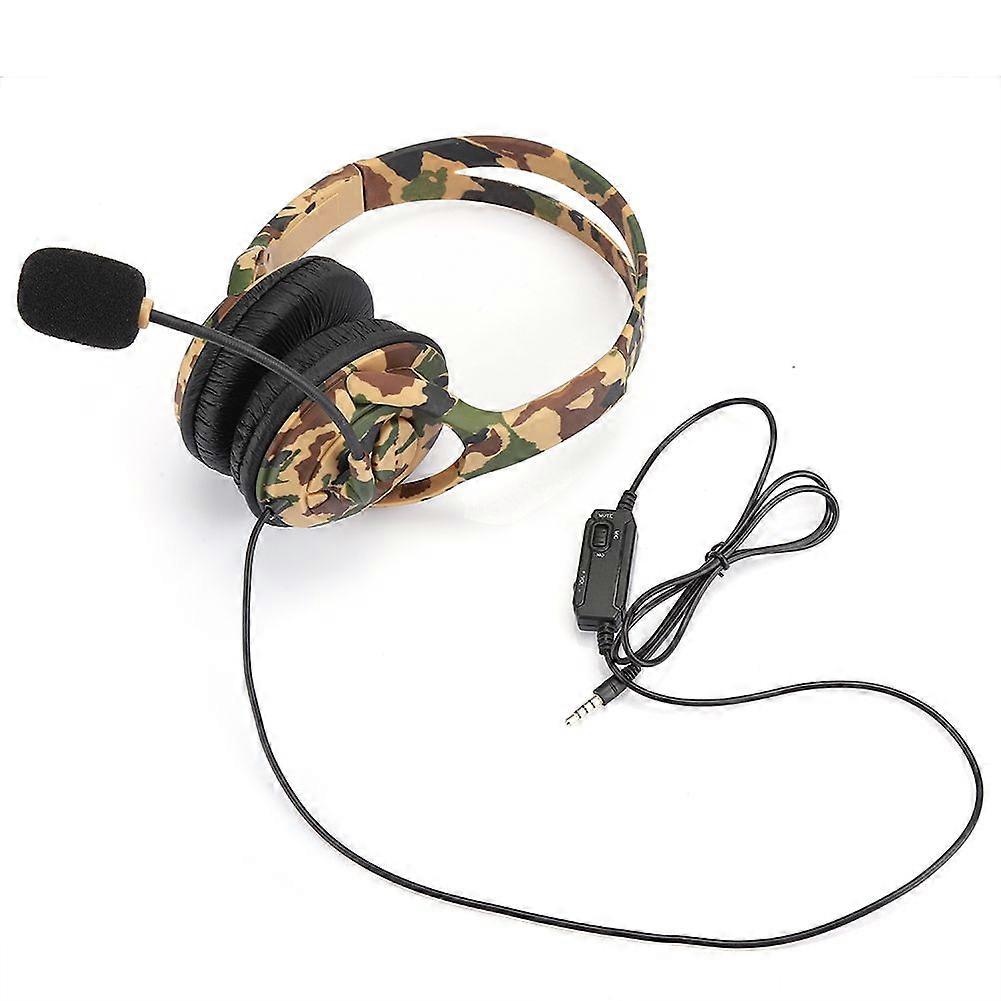 PortableHead Mounted Computer Gaming Headphone Headset for XBOX ONE Green Camouflage