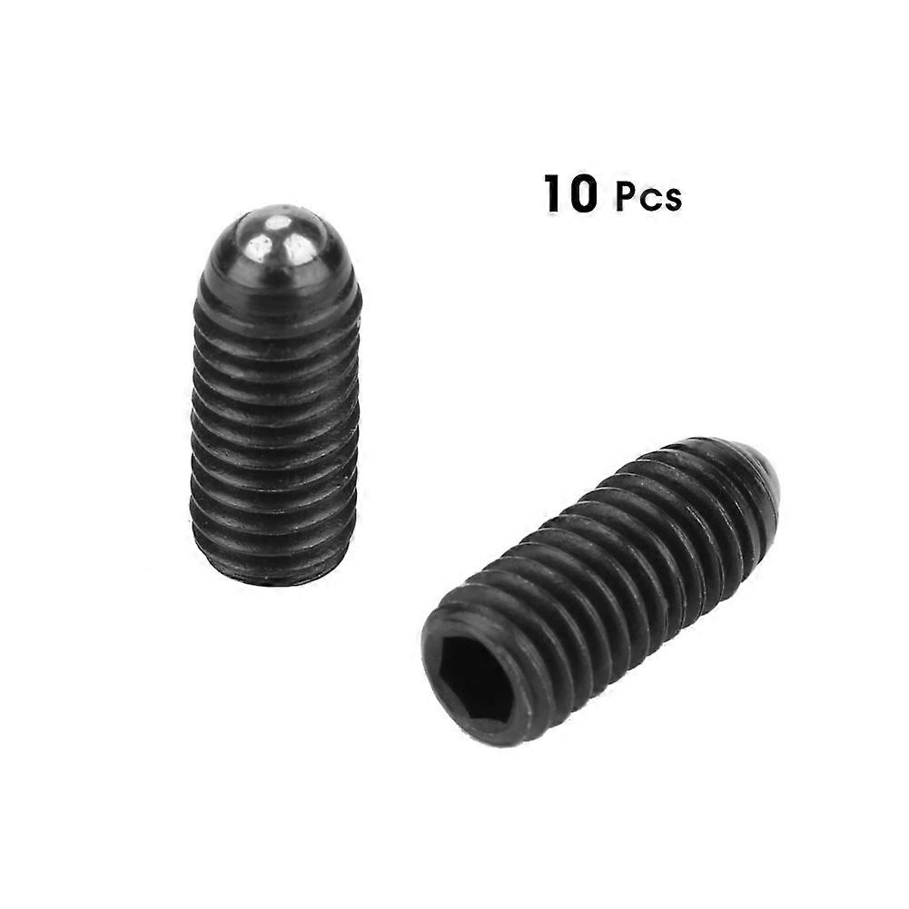 10 Pcs Carbon Steel Ball Spring Plungers M5 Thread Hex Socket (M5 x 12)