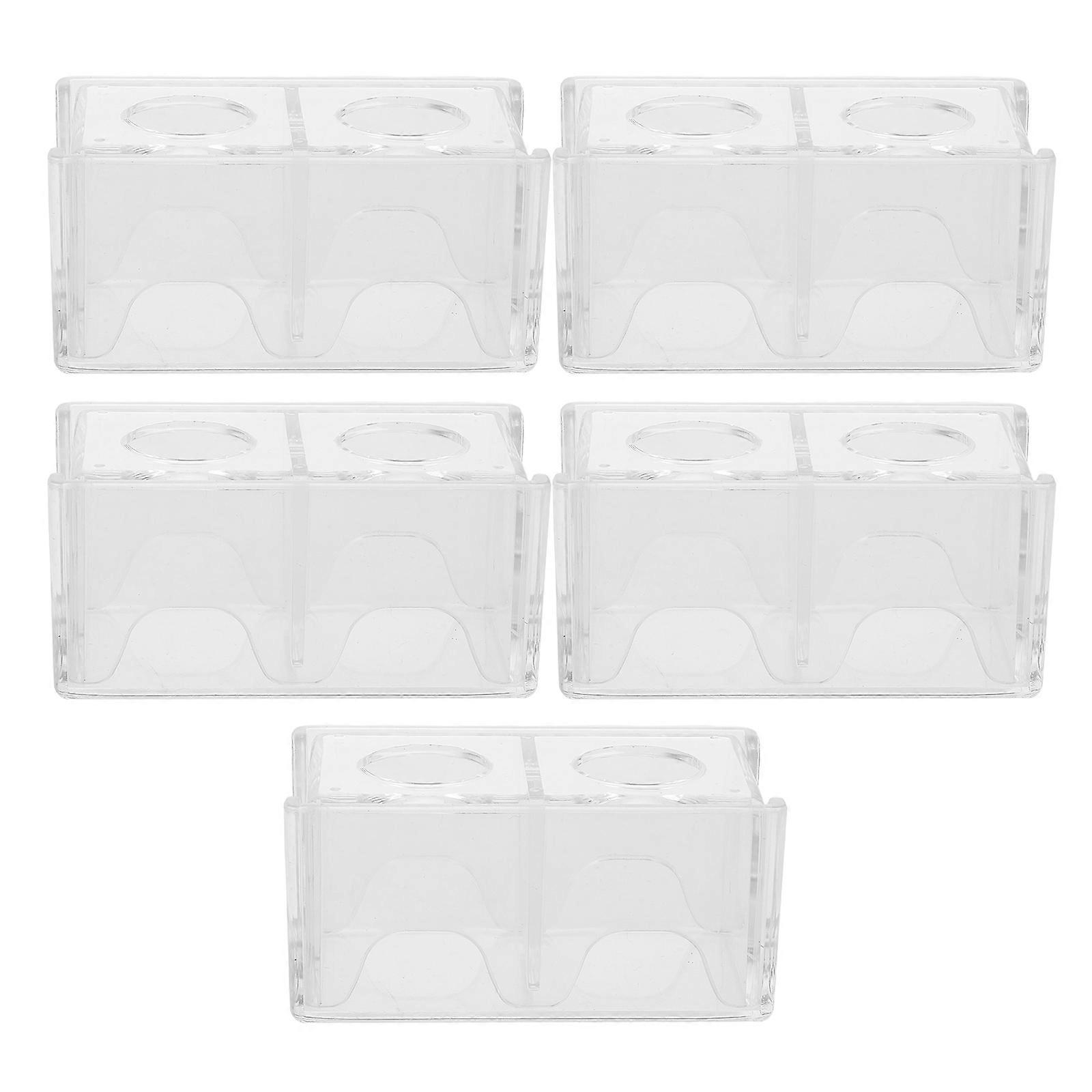 Pool Chalk Holder Billiard Chalk Storage for Storage 25Pcs Clear Acrylic