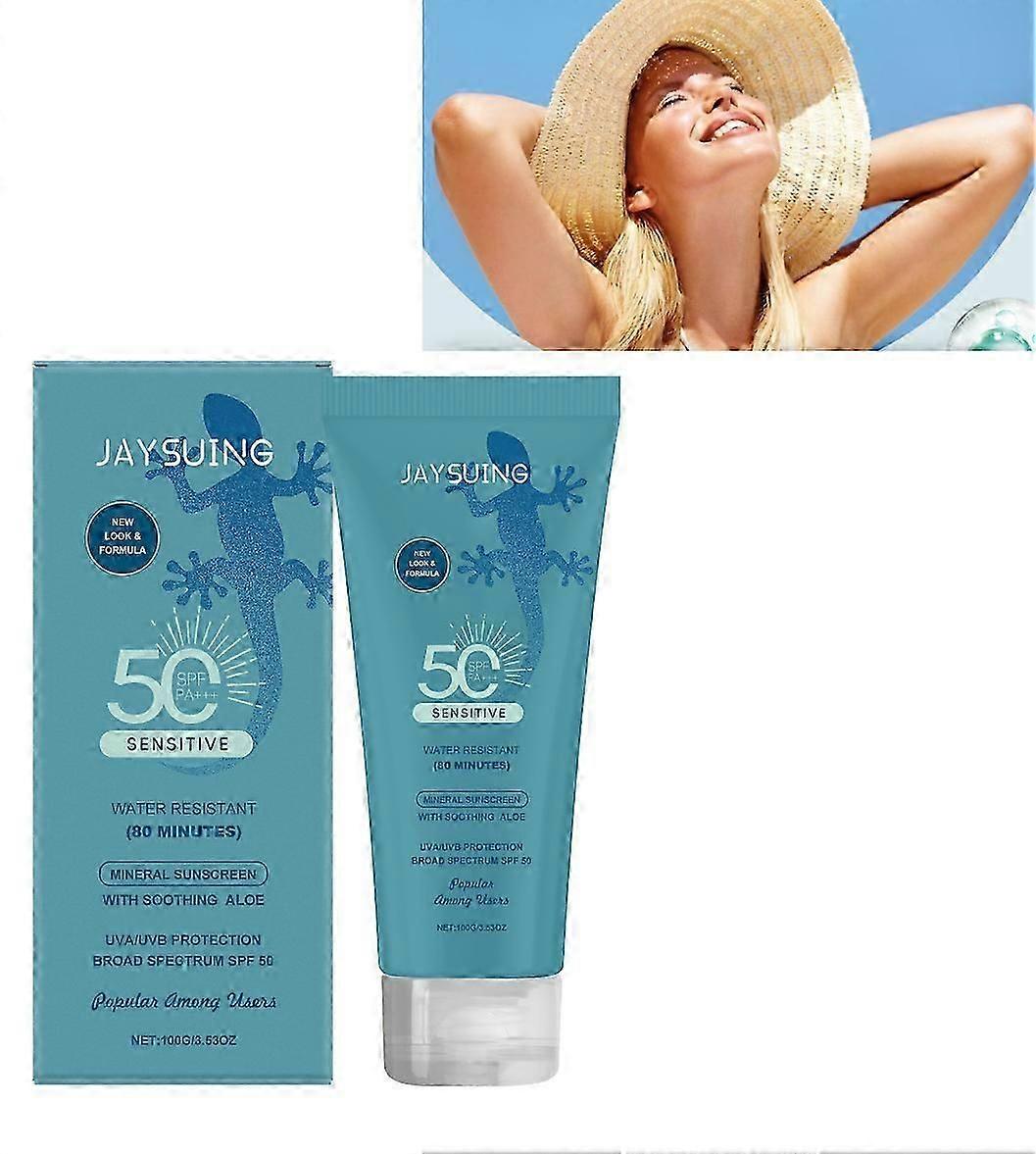 Mineral Sunscreen with Zinc Oxide, SPF 50+, Water Resistant, UVA/UVB Protection with Smart Cap Technology - Fragrance Free, Broad Spectrum Sunscreen