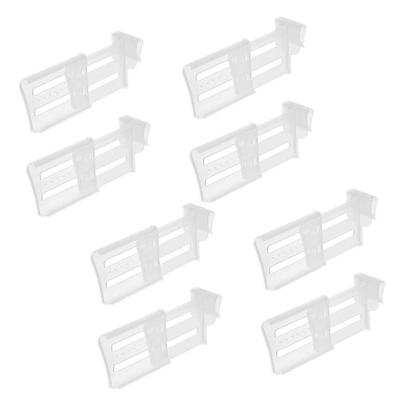 8pcs Fridge Side Door Divider Organiser Retractable Partition Plates for Kitchen Refrigerator Storage, Adjustable Size