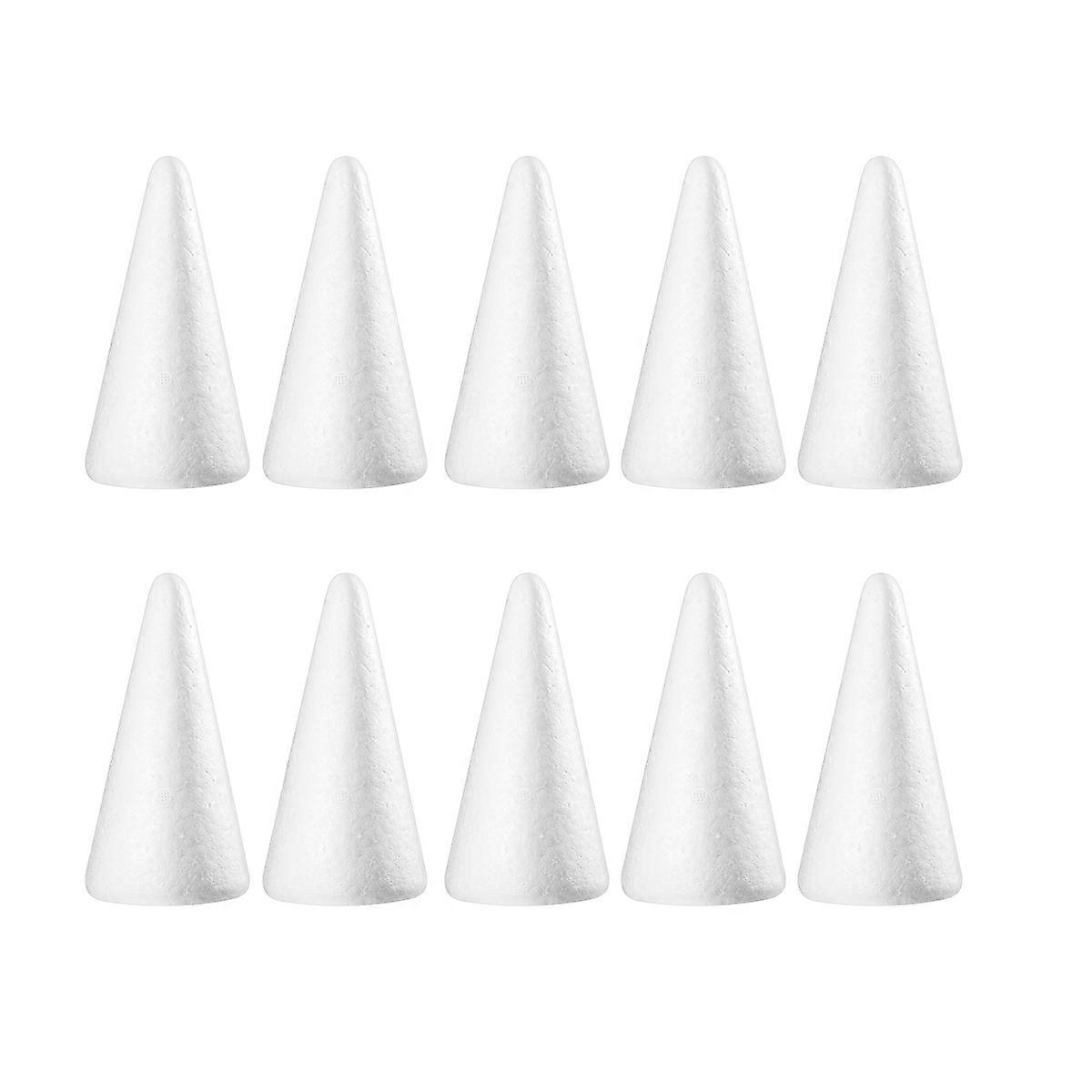 Cone Amosfun Craft for Decoration 3Pcs White Solid DIY Cone Children Craft