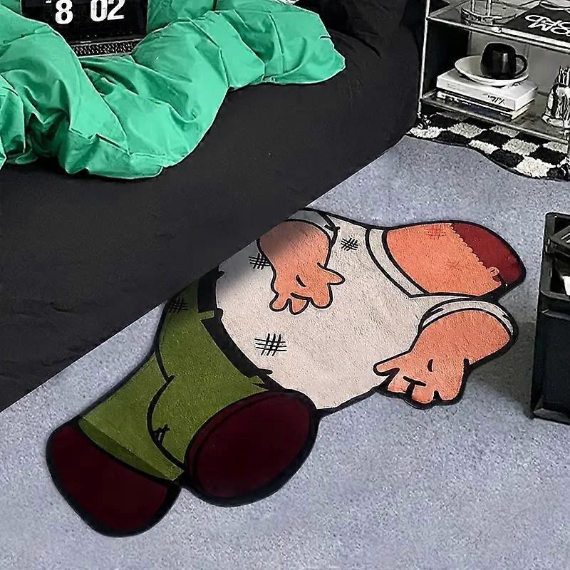 Cartoon Characters Pattern Rug Irregular Bedroom Carpet Soft Fluffy Plush Bedside Carpets Home Decoration Non-slip Floor Mat
