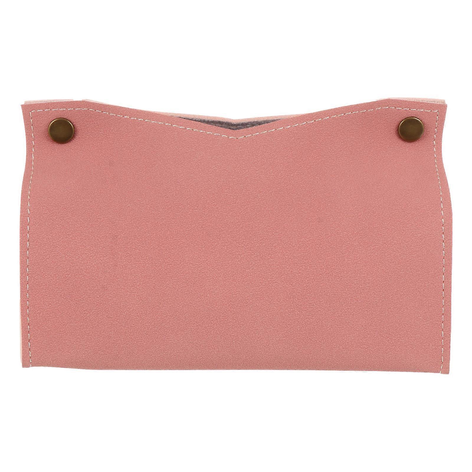 Tissue Storage Box for Storage 1Pcs Multifunctional PU Napkin Holder Pink