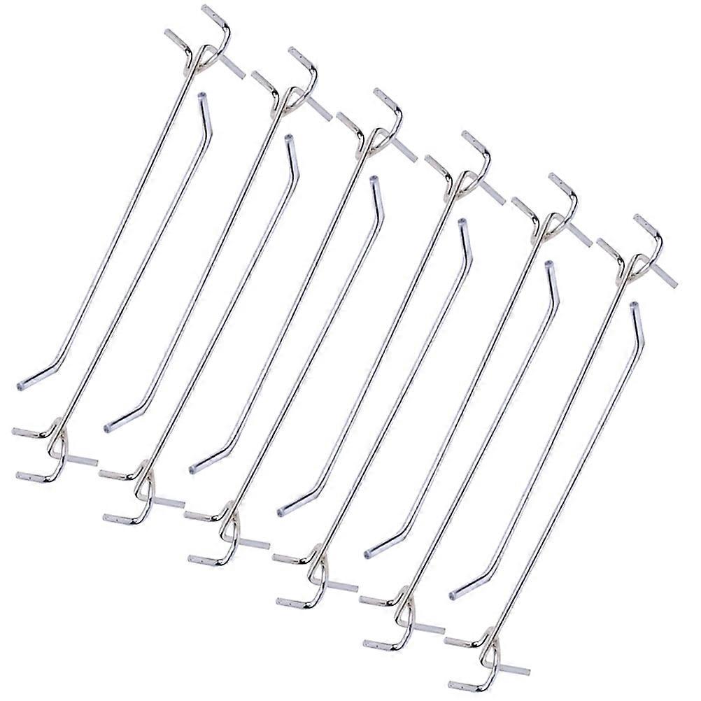 Bathroom Hooks Shelf Hook for Storage 100Pcs Silver Three Fork Hole Board Hooks