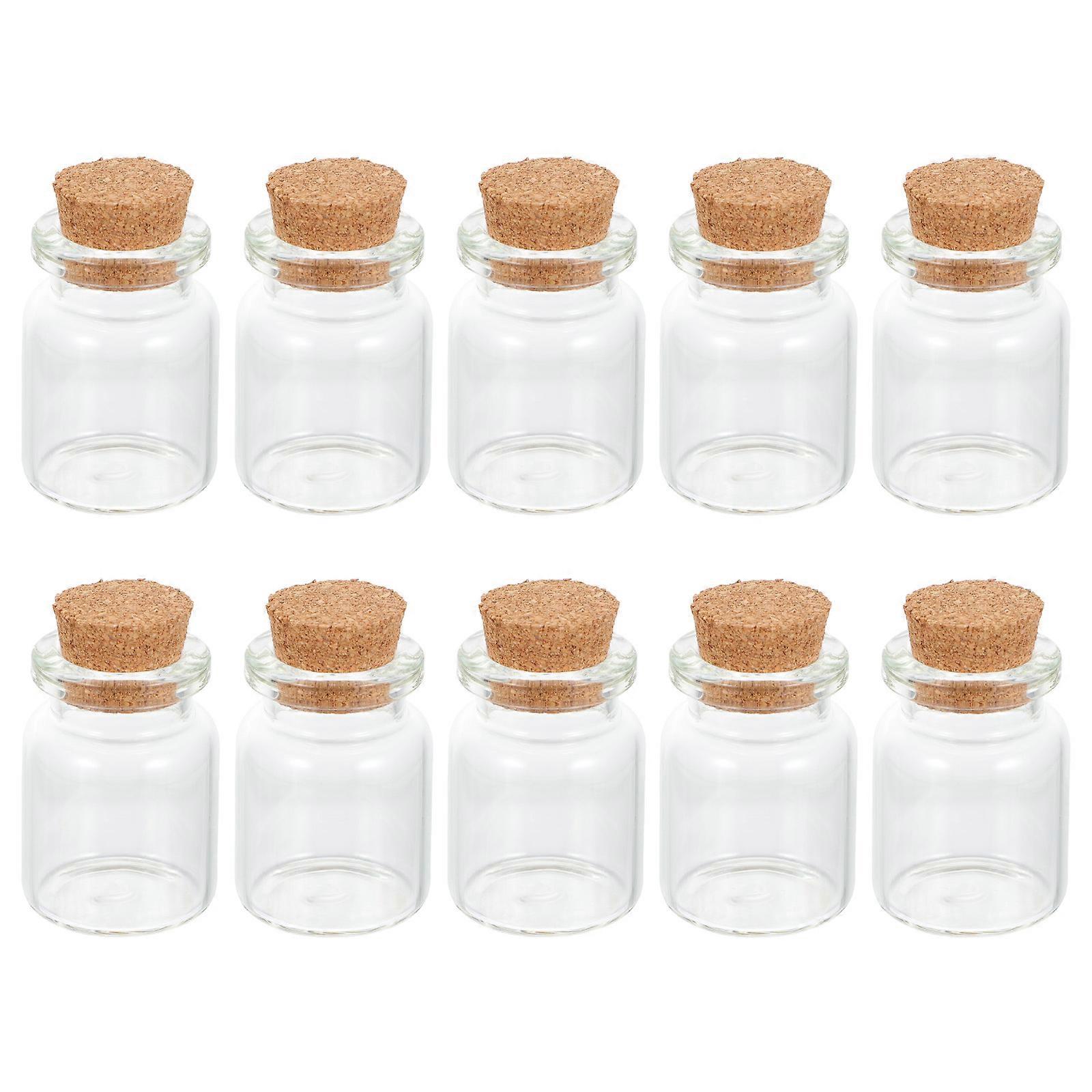 Jars with Wood Stoppers DIY Wishing for Storage Use 30Pcs