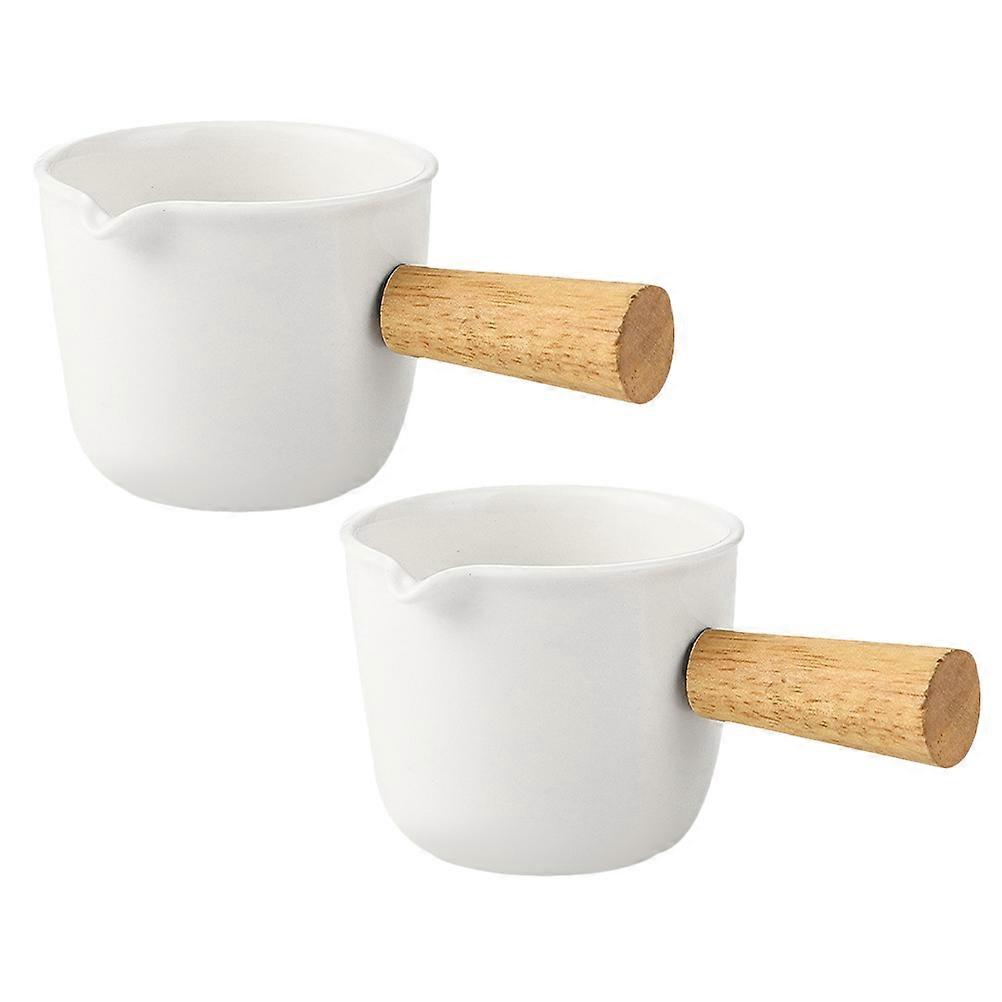 Mini Creamer Jug Porcelain Coffee Pitcher for Espresso 4Pcs