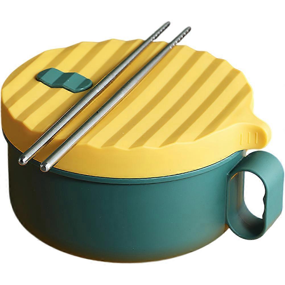 Instant Noodle Bowl with Lid and Chopsticks 4Sets for Everyday Use