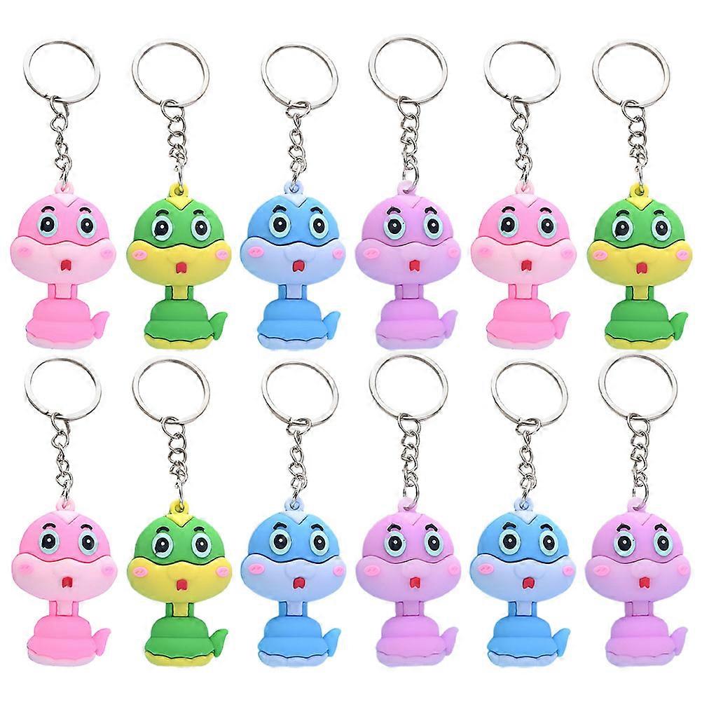 Creative Cartoon Snake Keychain for Bag Accessories 48Pcs Set