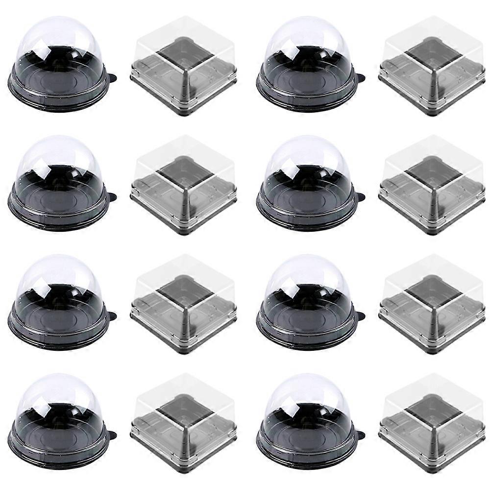 Convenient Packaging Boxes Small Food Packaging Boxes Black 7.8x7.8x3.4cm Good Sealing Performance 100Set