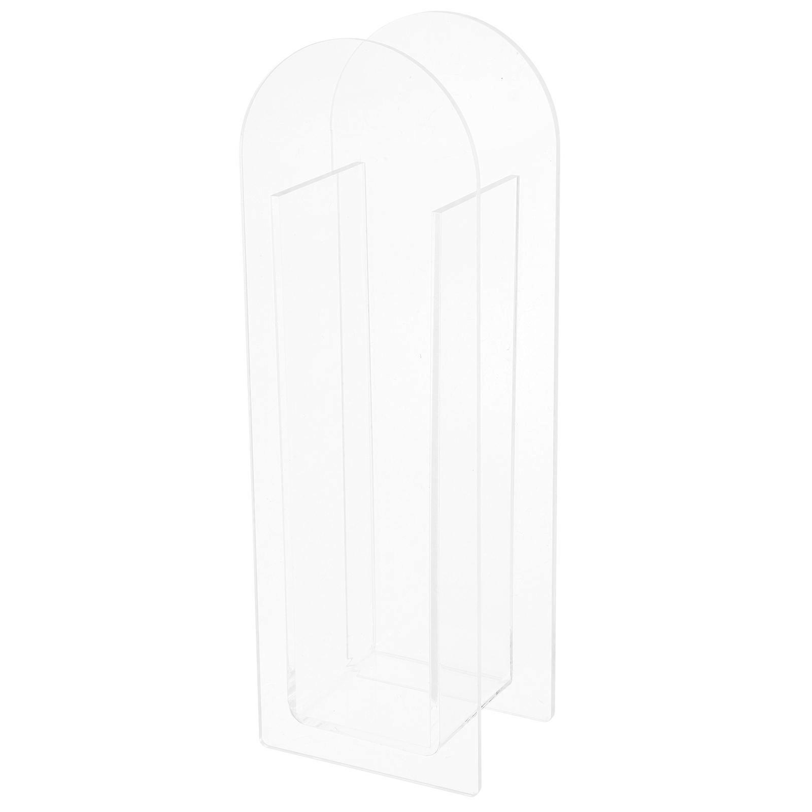 2Pcs Decorative Acrylic Vase For Bedroom And Living Room Table Decoration In Transparent Color With Modern Simple Style