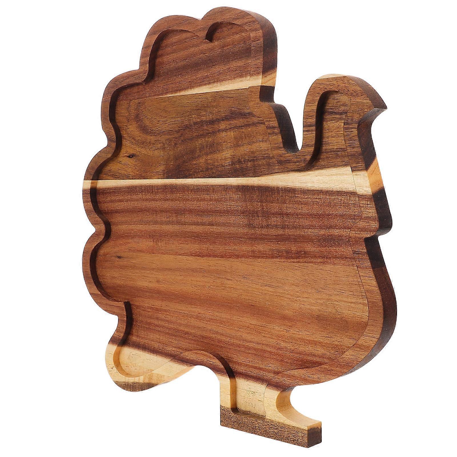 Thanksgiving Wood Serving Tray Turkey Shape for 3Pcs Set