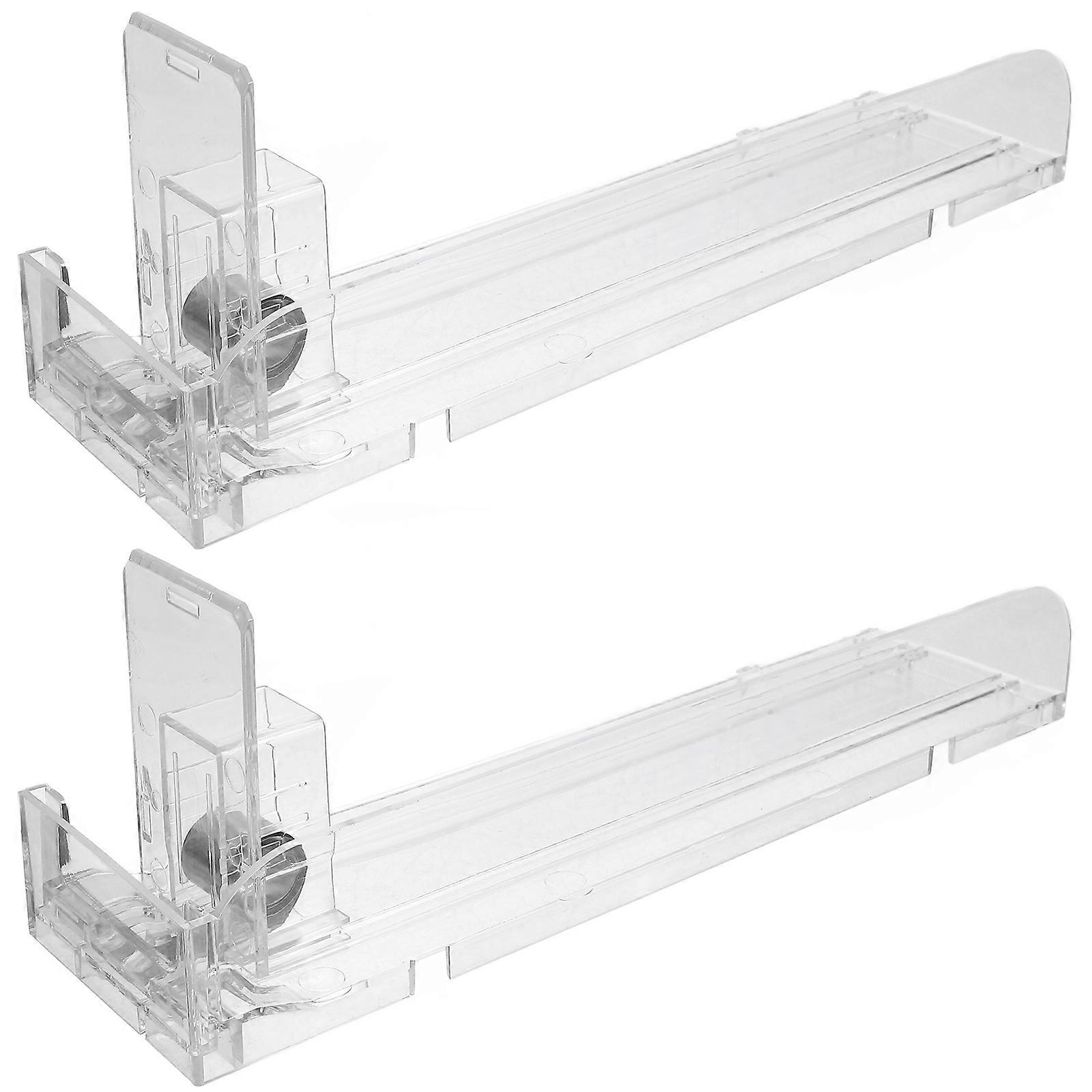 Display Rectangular Storage Holder for Retail Display Transparent Plastic Auto-Push 2Pcs