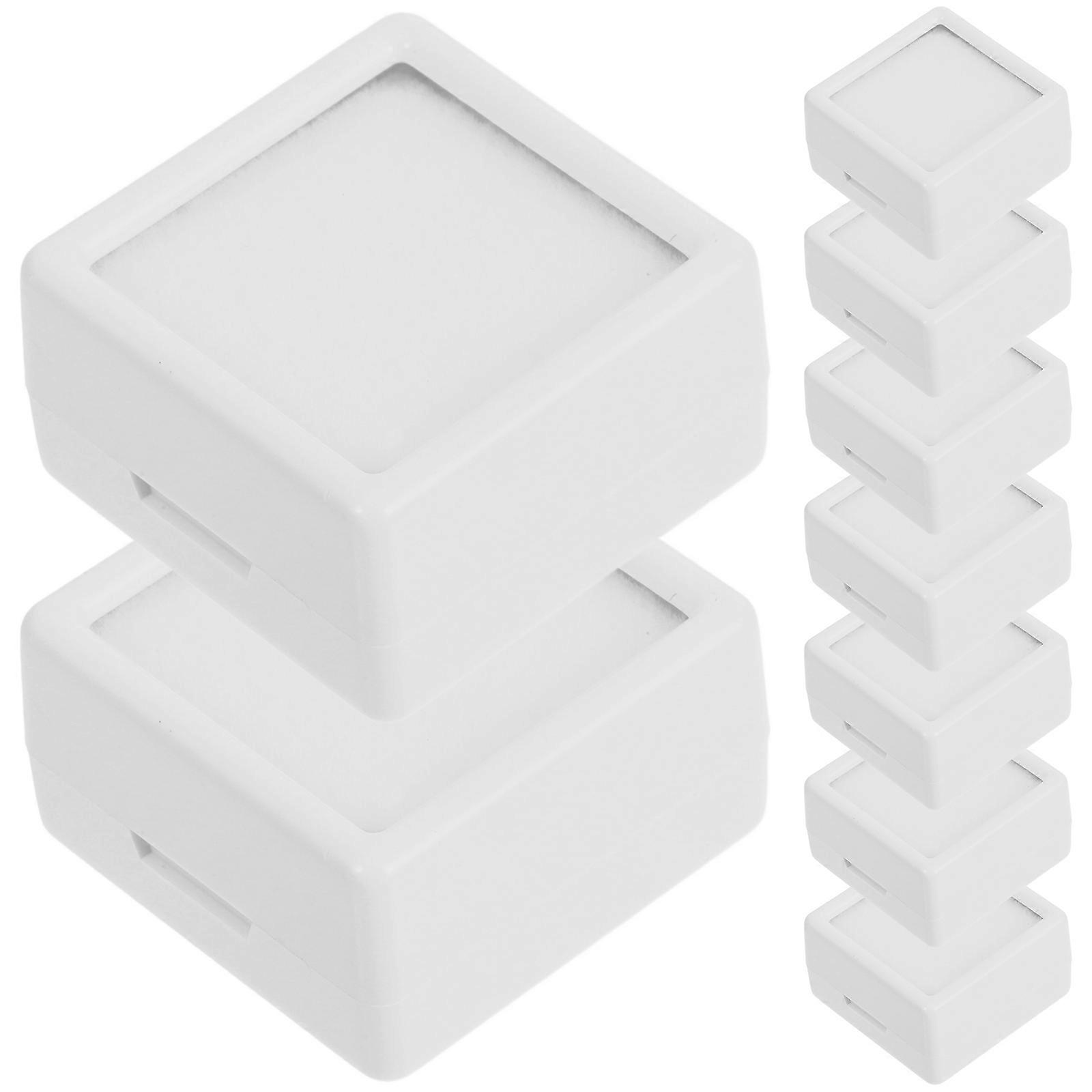 Clear Display Case Jewelry Box for Gemstone Display 48Pcs Container