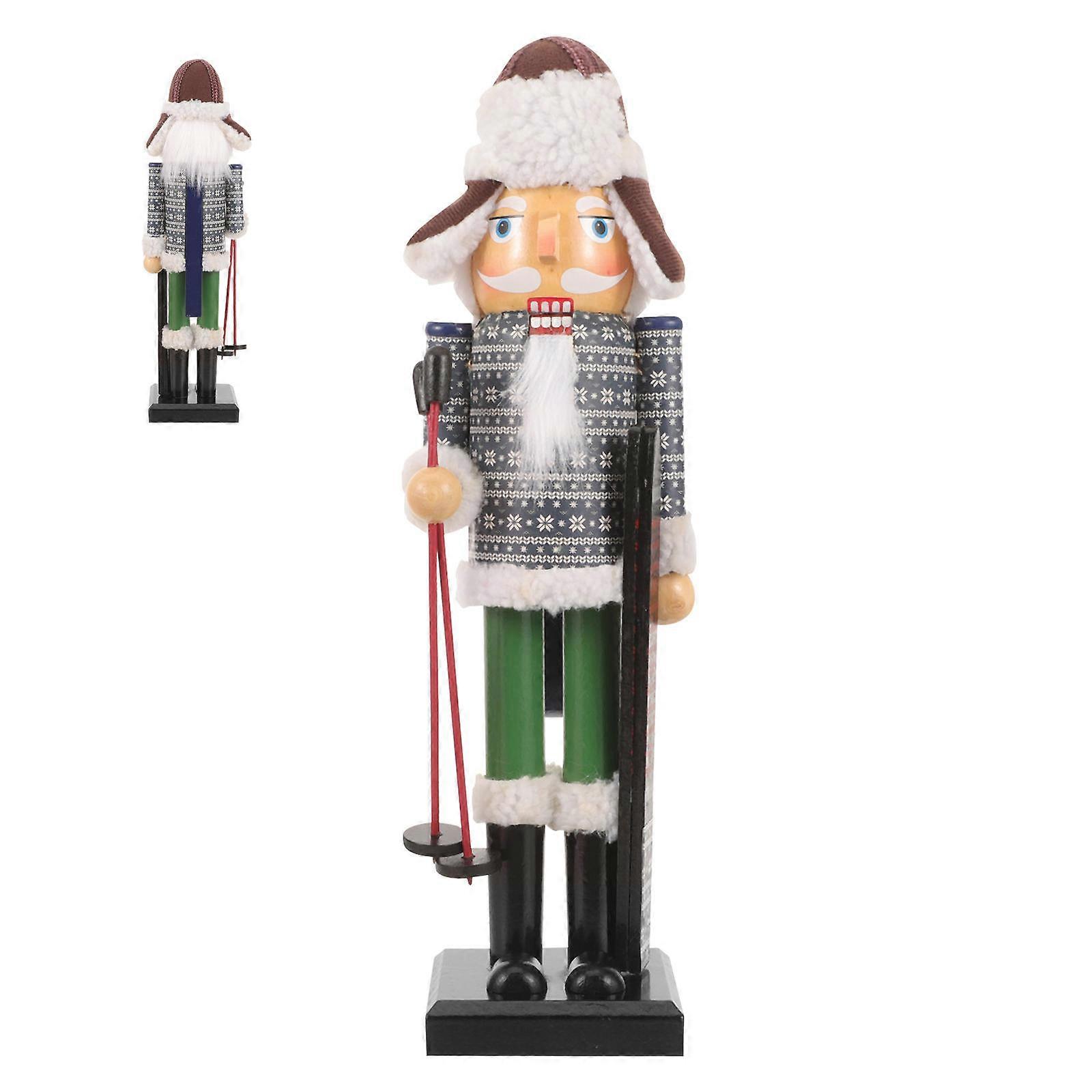 Realistic Skiing Man Nutcracker Ornament Perfect For Holiday Celebrations And Gift Exchange In 36CM Size 1Set