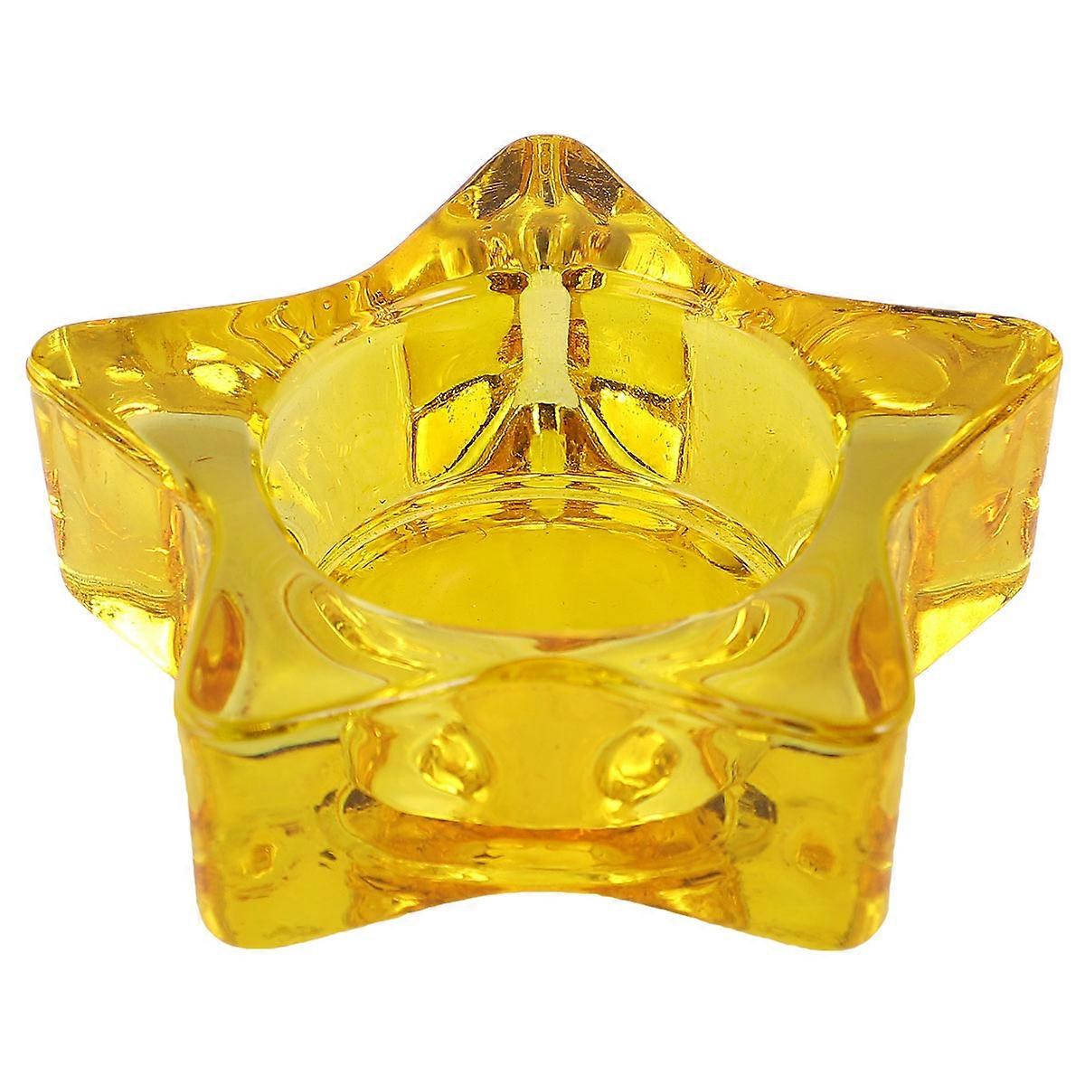 Candlestick Cup Pentagram Shape Romantic Candle Holder with 4Pcs