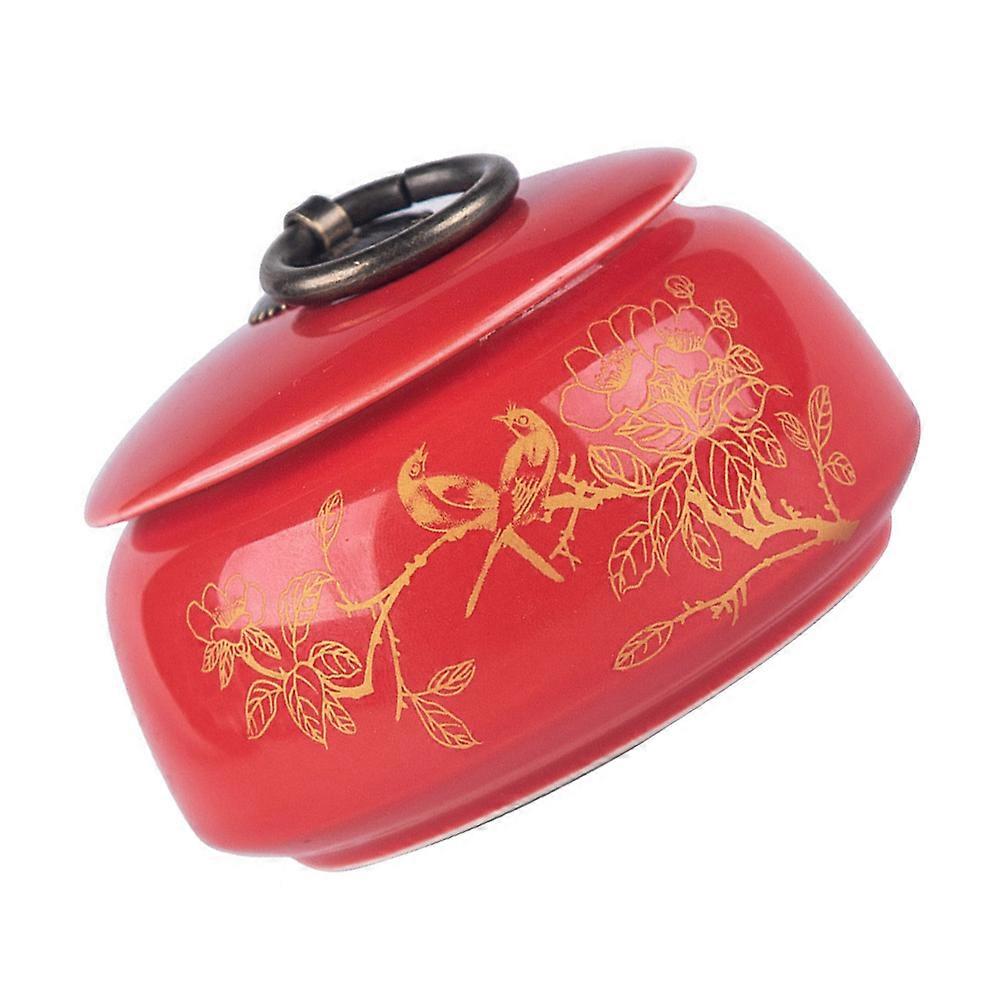 Decorative Jar With Lid Ceramic Canister Sealed Storage Jar Round Simple Design Home Users 9.00X9.00X6.00CM 1Pack