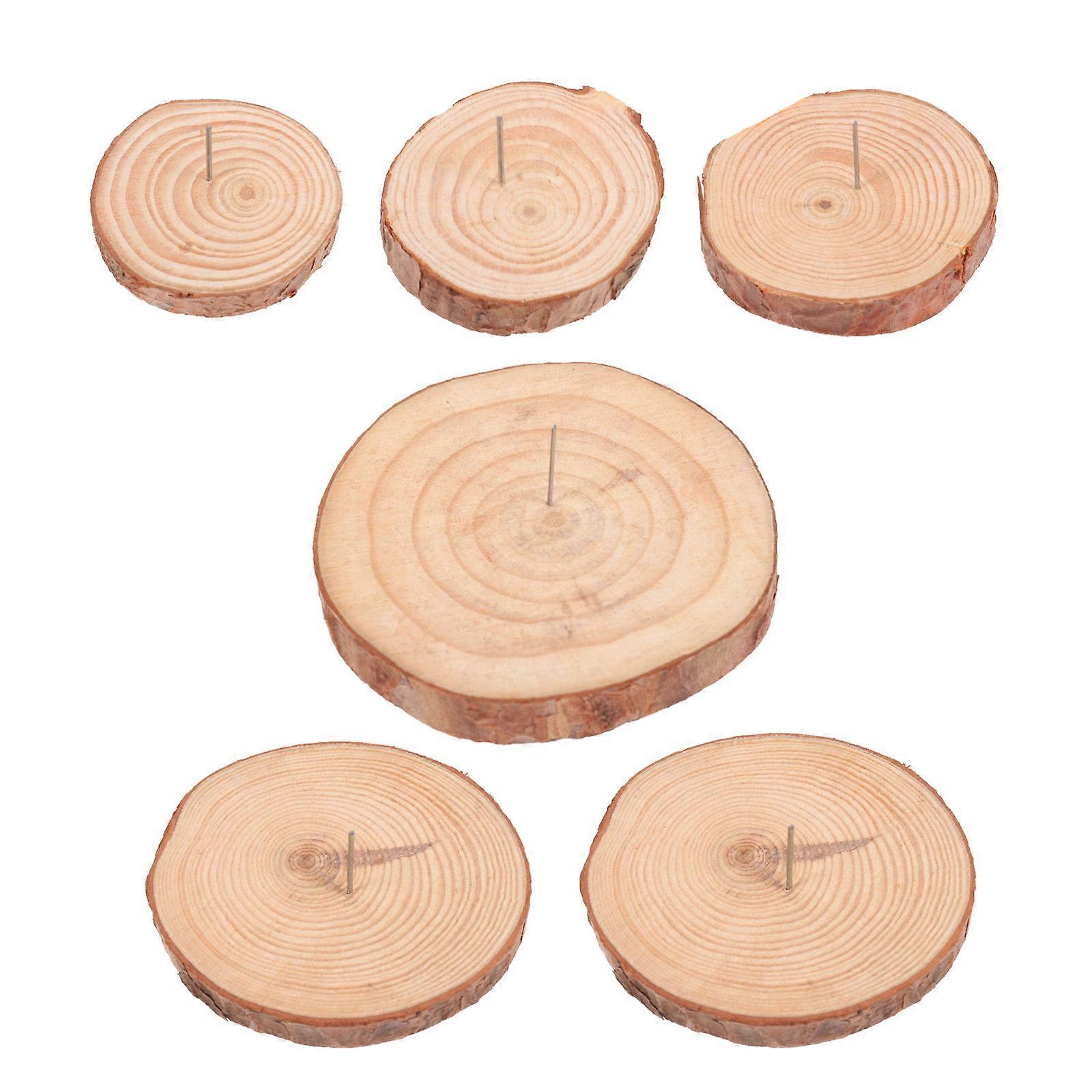 DIY Round Base Wood for Stamp Crafting 12Pcs DIY Material Wood Base Set