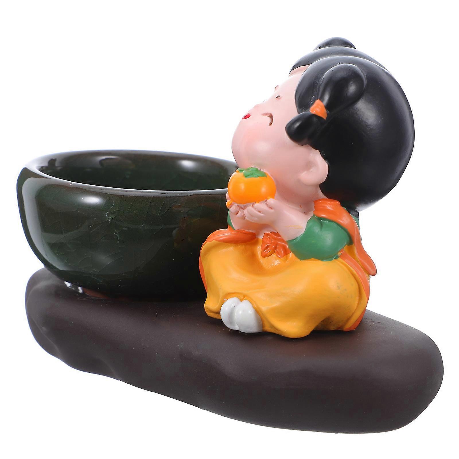 Decorative Ceramic Incense Burner Holder for Sticks 5Pcs Set