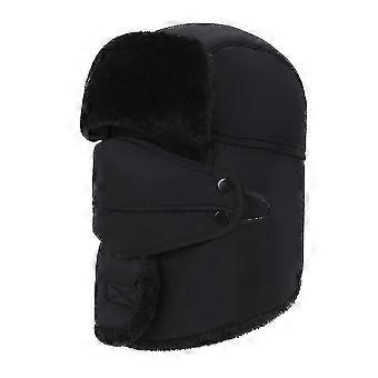 Winter Bomber Hat Earflap Trapper Men Women Warm Ski Cap With Face Cover-Good