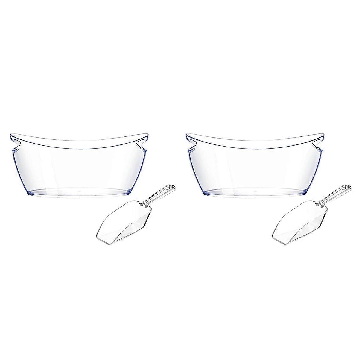 Ice Bucket, Party Ice Bucket, Bar Supplies, Two Buckets of Champagne and Beer, Two Ice Scoops 5L