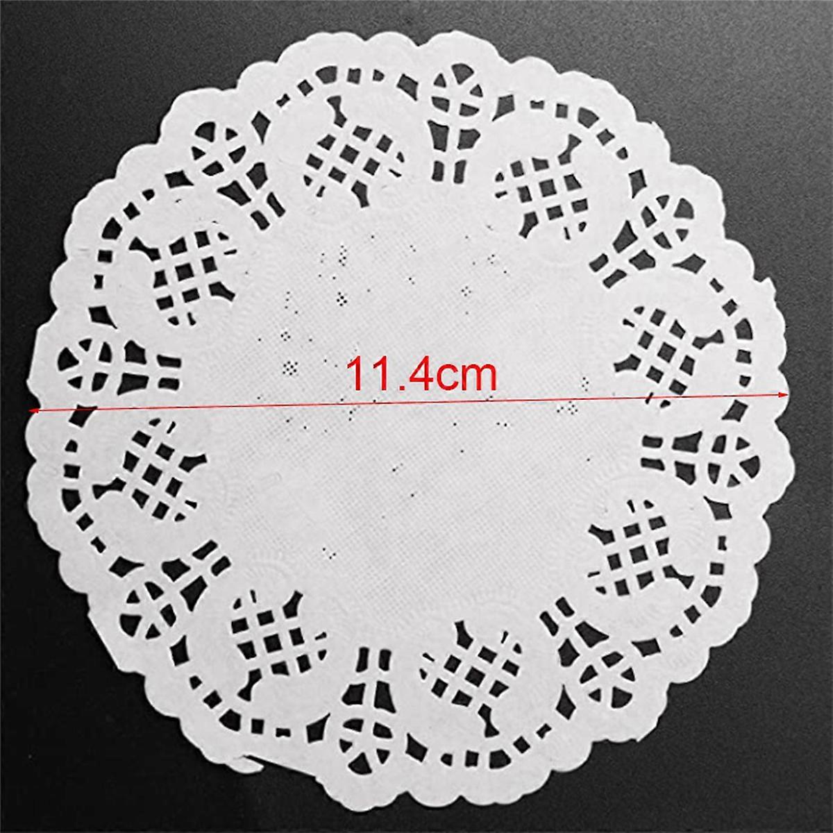 Lace Doilies Paper 100 Pcs,4.5 inch Liners for Cake,Tableware Display