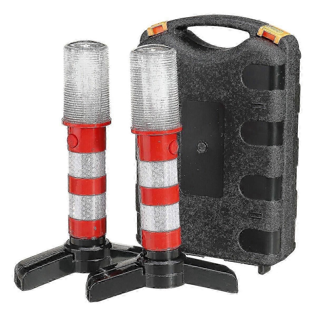 2pcs Led Emergency Road Flash Flare Roadside Beacon Safety Strobe Warning