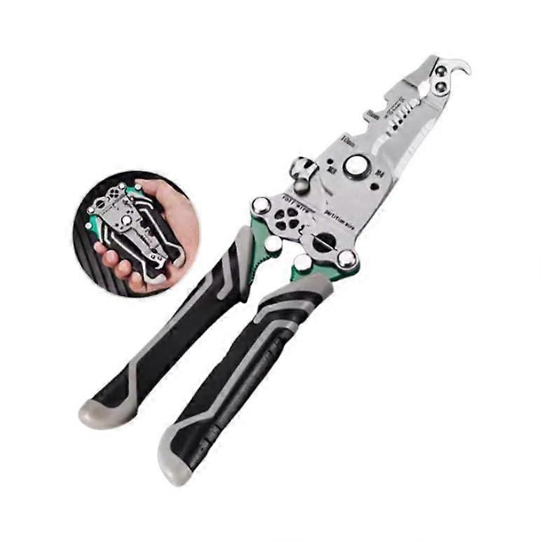 18 In 1 Foldable Wire Stripper, Electric MultiFunction Wire Stripping Pliers, Crimper, Cable Cutter