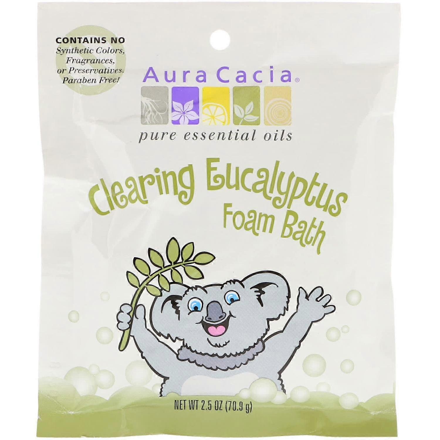 Aura Cacia, Clearing Foam Bath, Eucalyptus, 2.5 oz (70.9 g)
