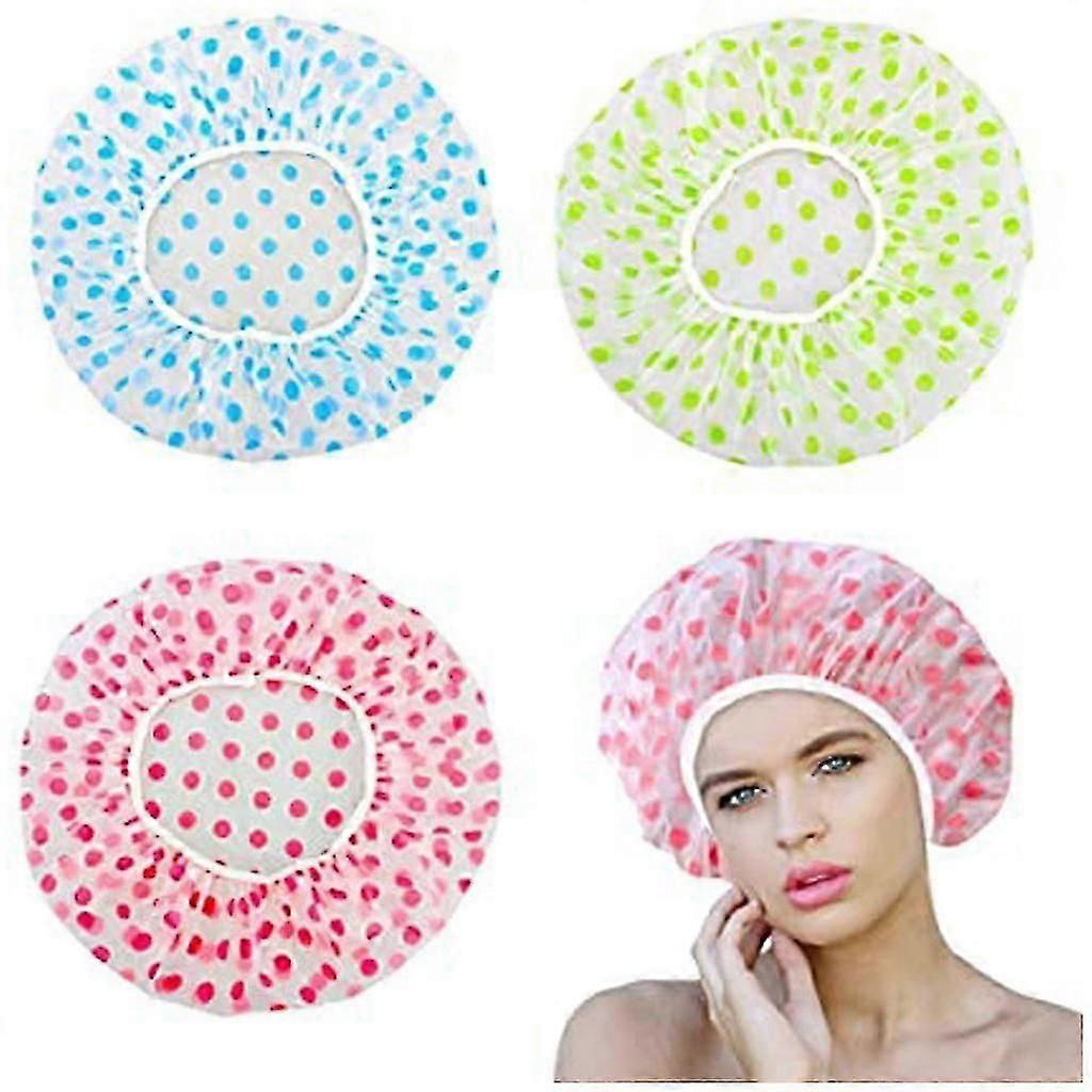 Reusable Shower Cap 3-Piece Shower Cap Shower Cap Elastic Shower Cap