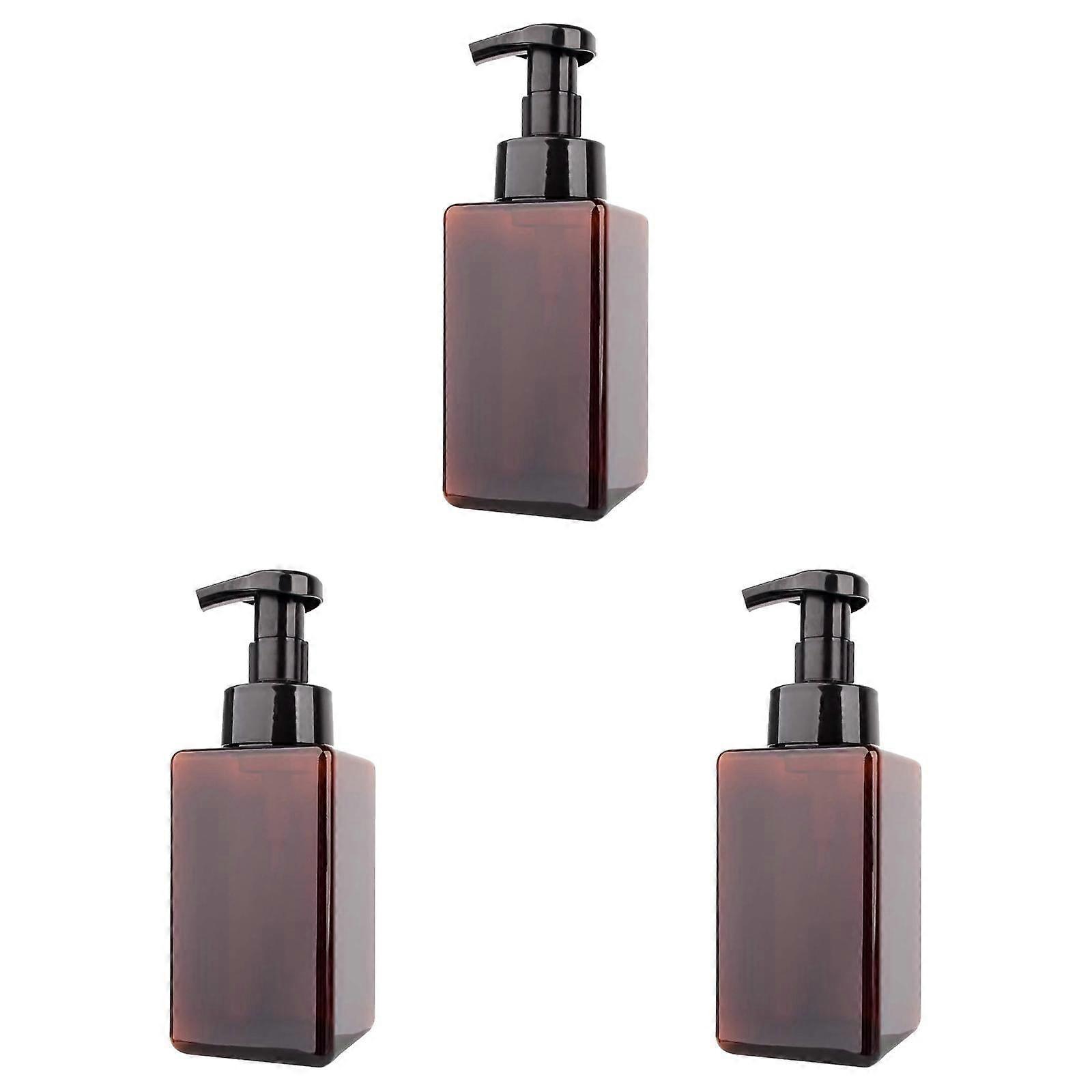 Foaming Soap Dispenser 15Oz Refillable Foam Liquid Hand Soap Empty Bottle Container Brown 450Ml *3PCS