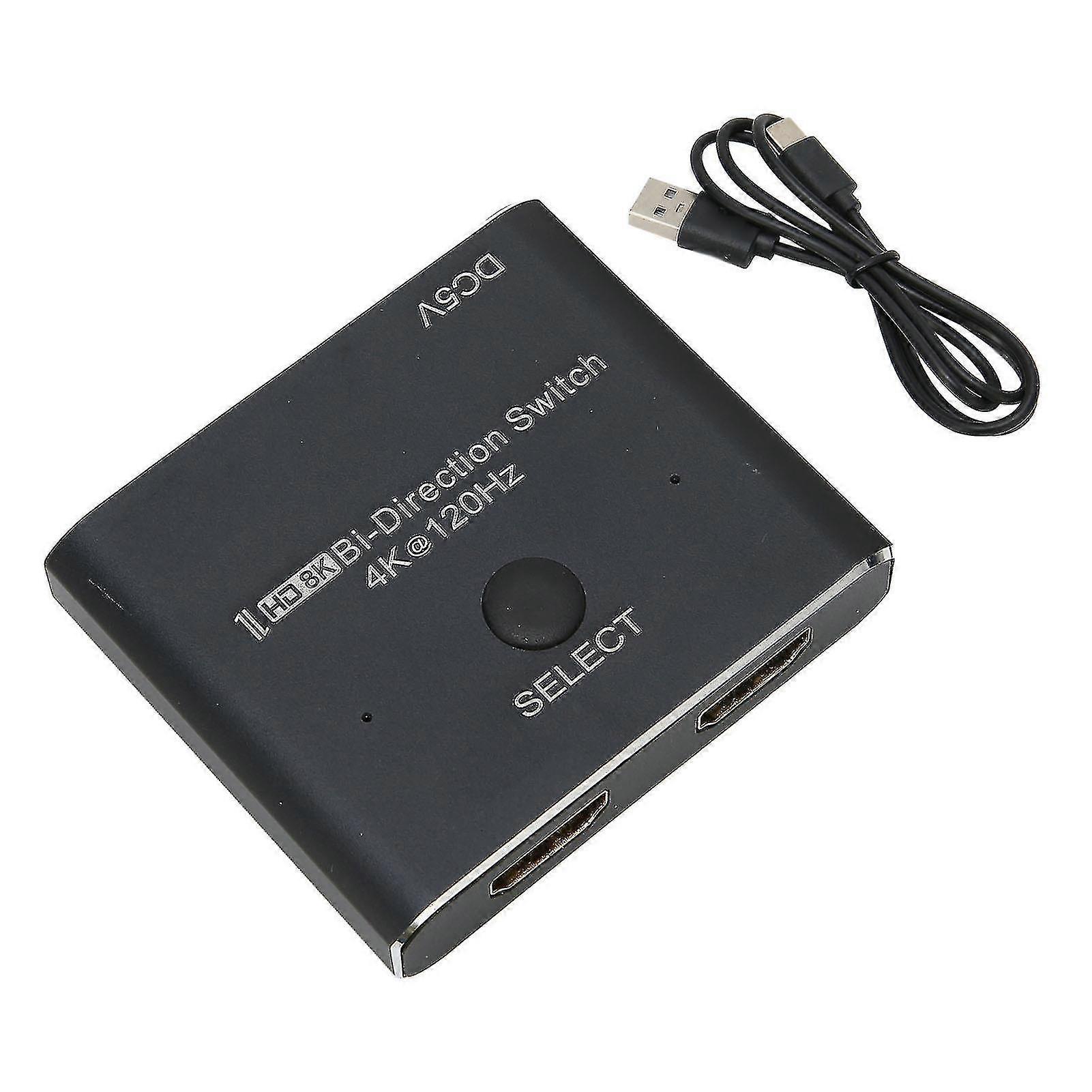 25-26 E0101 HD Multimedia Interface Bi Direction Switch 8K At 60Hz 2 in 1 Out/1 in 2 Out 3D Bi Direction Switch for PS5