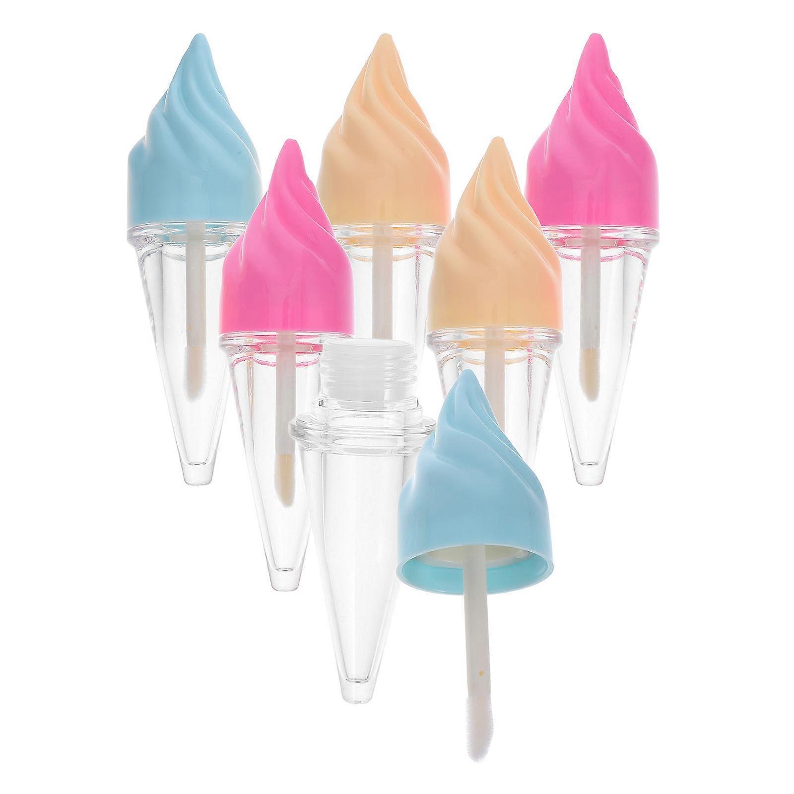 Lip Gloss Tubes Plastic Bottles for Makeup 6Pcs Refillable Tubes