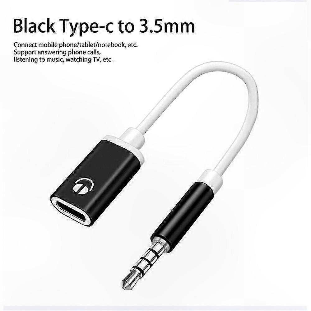 Type-C Female to 3.5mm Male Audio Adapter for Reliable and Durable Sound Conversion with Flat and Round Head Compatibility