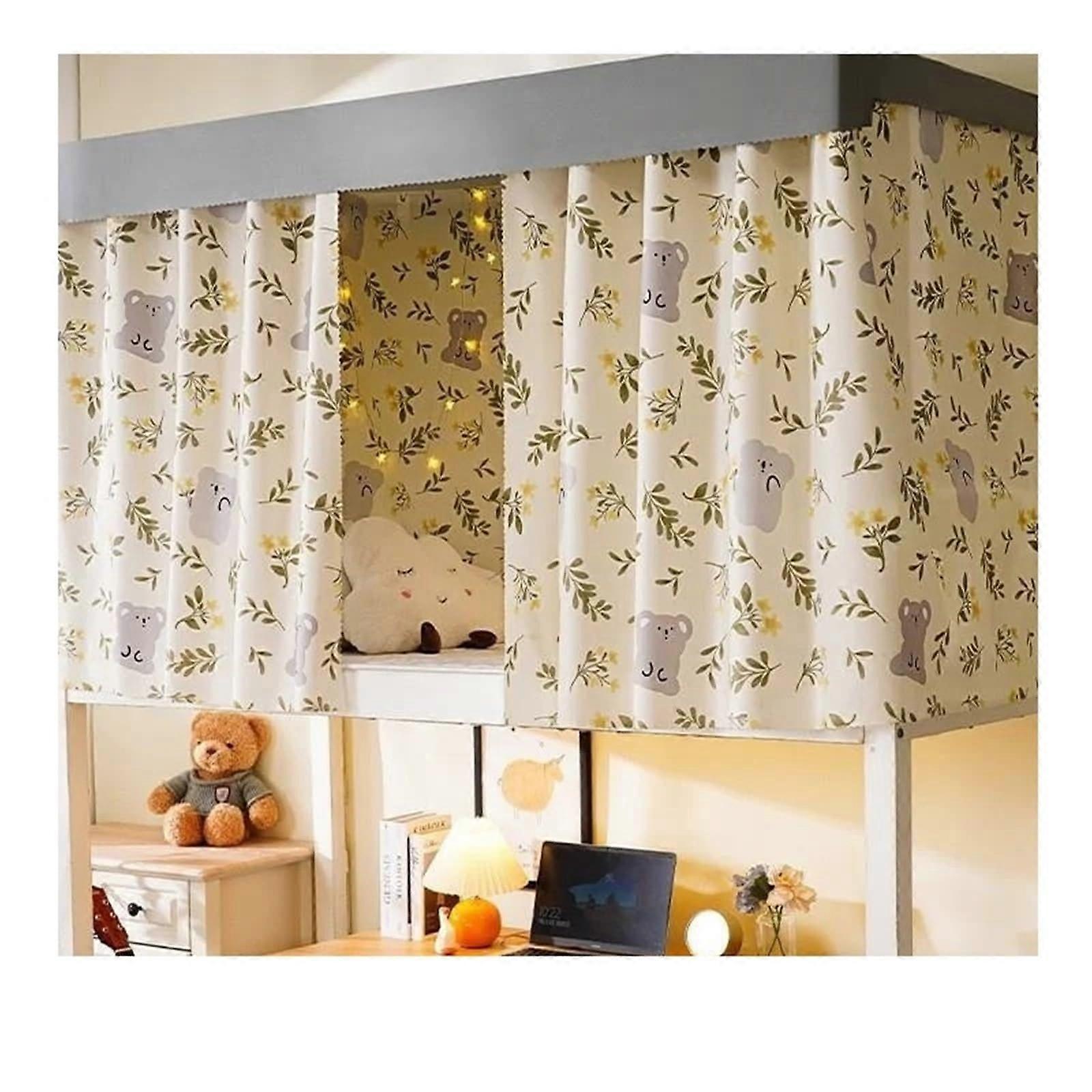Bunk Bed Curtains For Upper And Lower Bunks, Dorm Room Cloth Fabric, Dustproof  Piece, Color 7