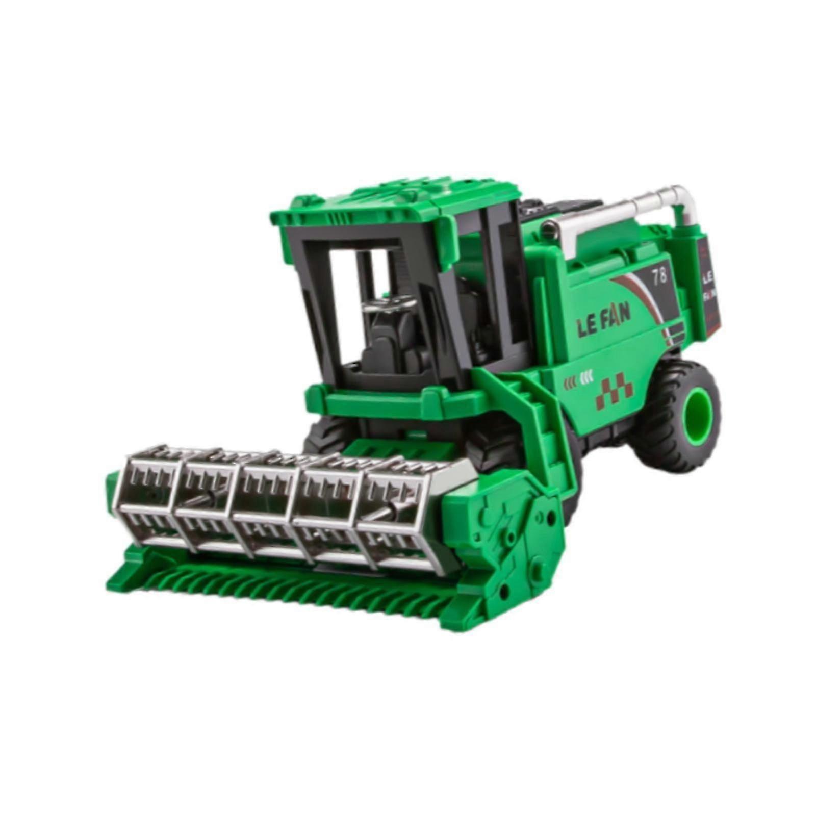 Moissonneuse-batteuse jouet simulant tondeuse camion de transport pour enfants cadeau d'anniversaire vert 25-26s