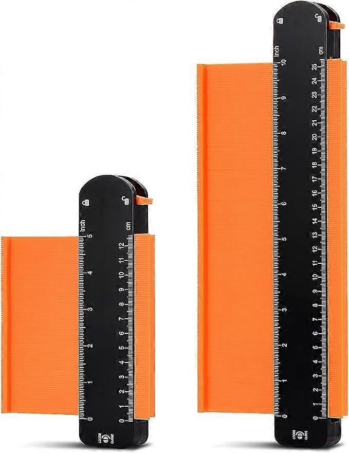 Lockable Contour Gauge, 2pcs Profile Contour Copier, Duplicating with Adjustable Function, Laminate Wood Marking Tool