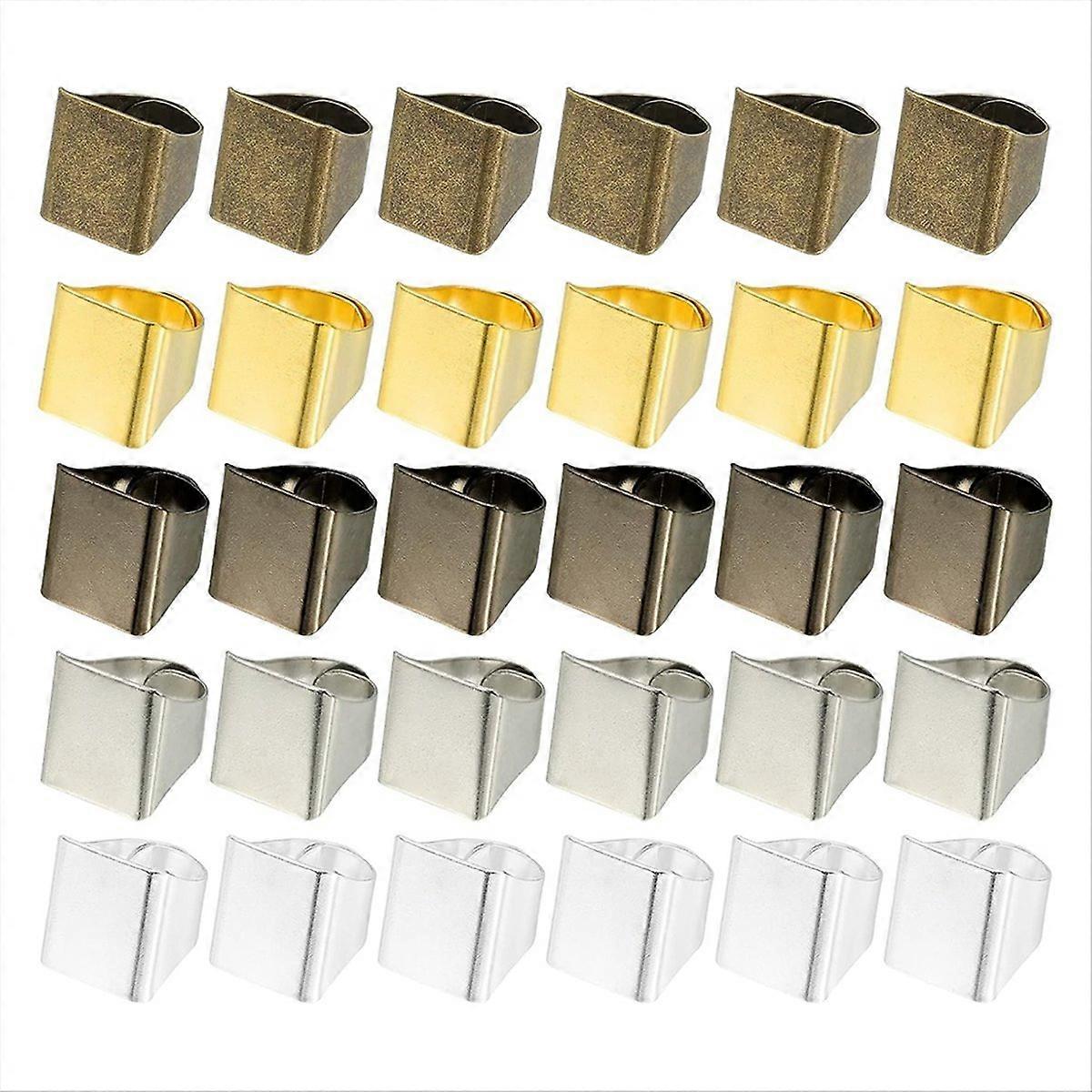 Brass Ring Blanks, 17x19.5mm 30 Pcs Adjustable Finger Ring Blank