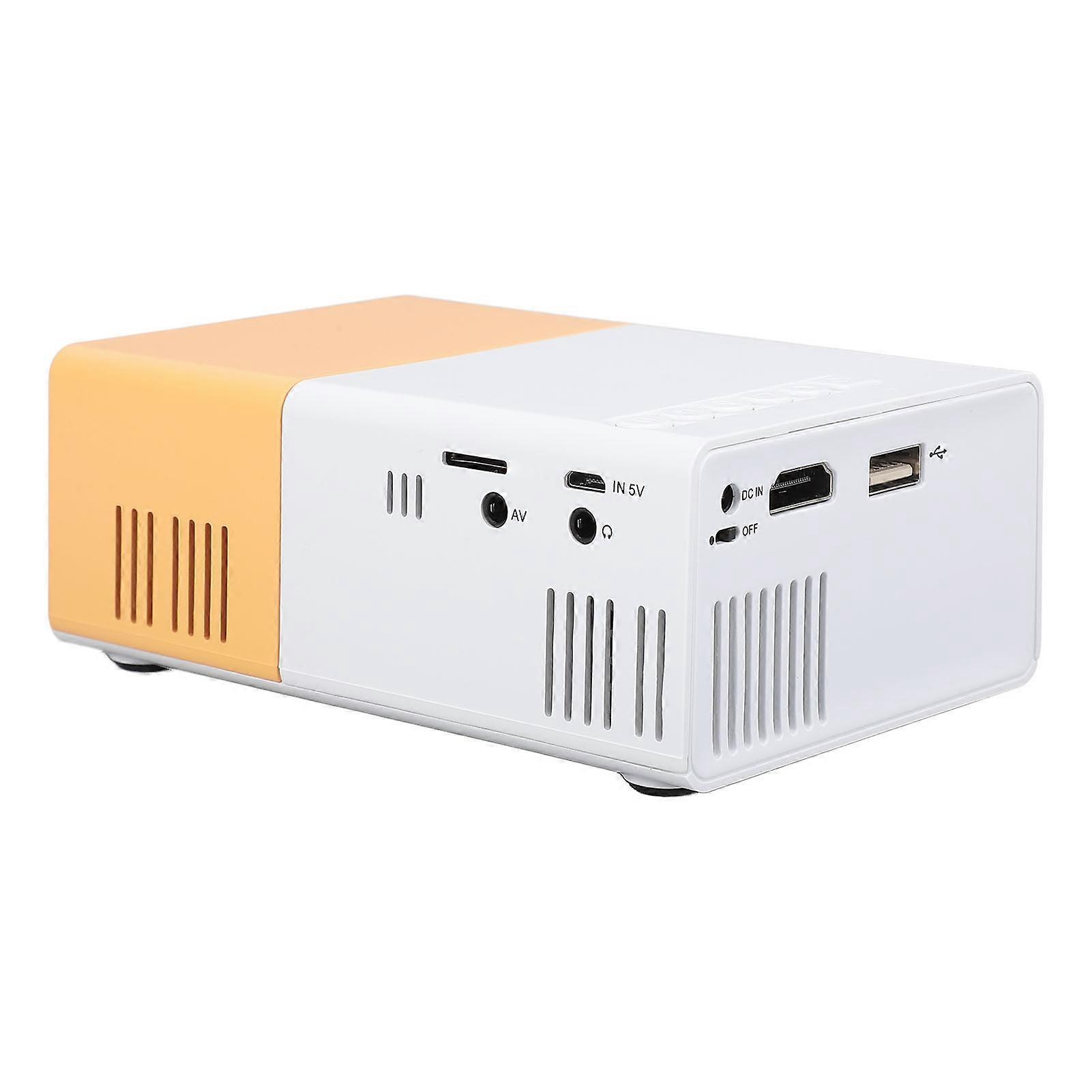 Small Projector HD 1080P Portable Outdoor Movie Projector with Speaker for Home Entertainment Compatible with USB AV Remote Control UK Plug 100-240V 