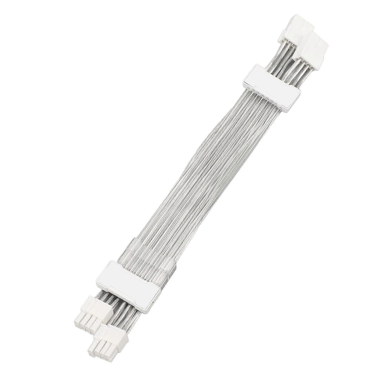 2x8PIN ARGB Graphics Card Power Extension Cable White 5V 3PIN Connector Synchronized Four Sides Lighting 2x8PIN To 2x8PIN ARGB PSU Cable 
